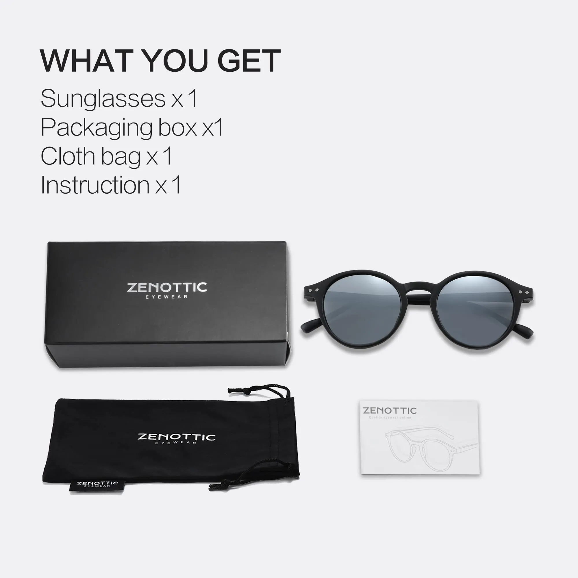 ZENOTTIC Occhiali da Sole Polarizzati Retrò Classici Rotondi Vintage UV400 per Uomo e Donna - immagine 7