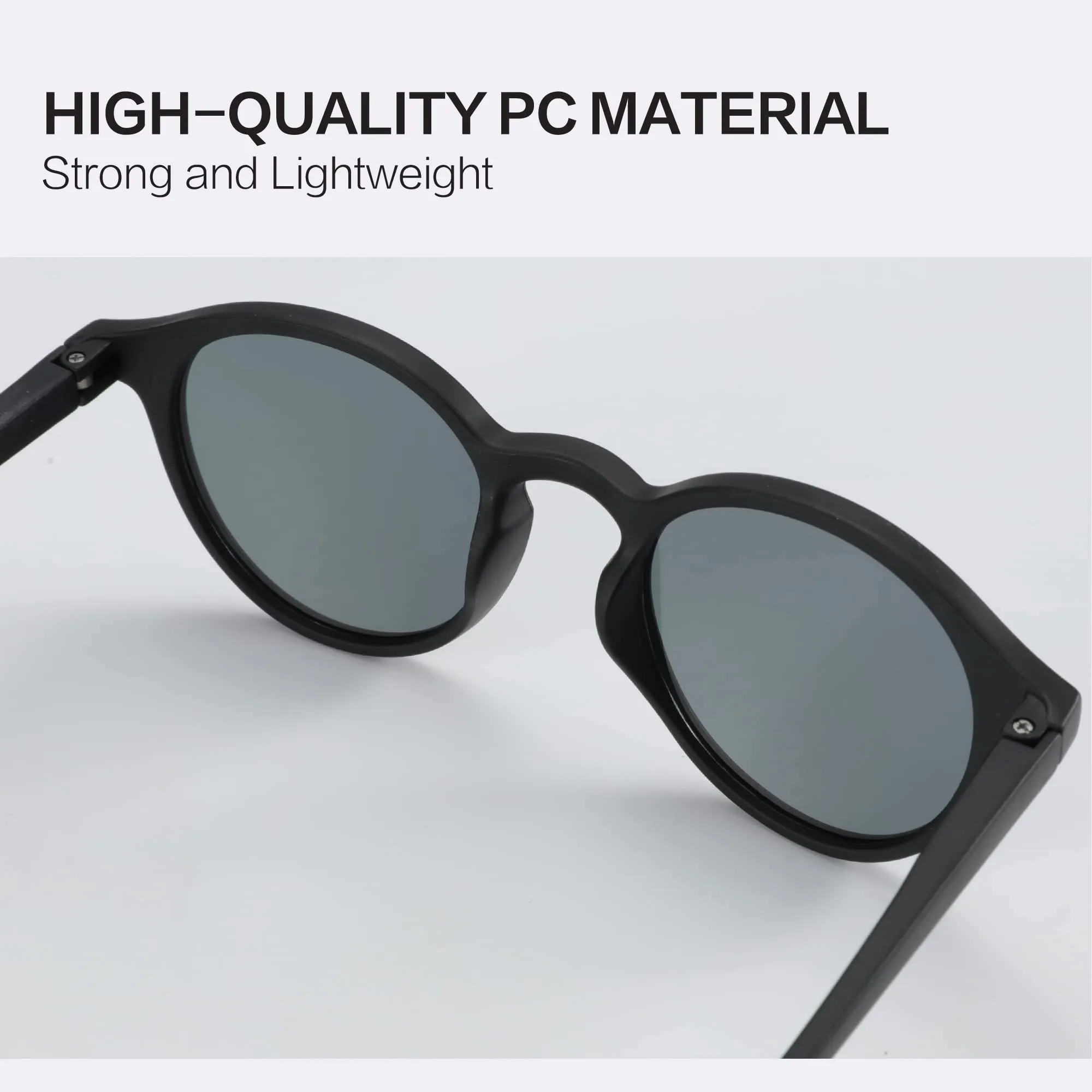 ZENOTTIC Occhiali da Sole Polarizzati Retrò Classici Rotondi Vintage UV400 per Uomo e Donna - immagine 5