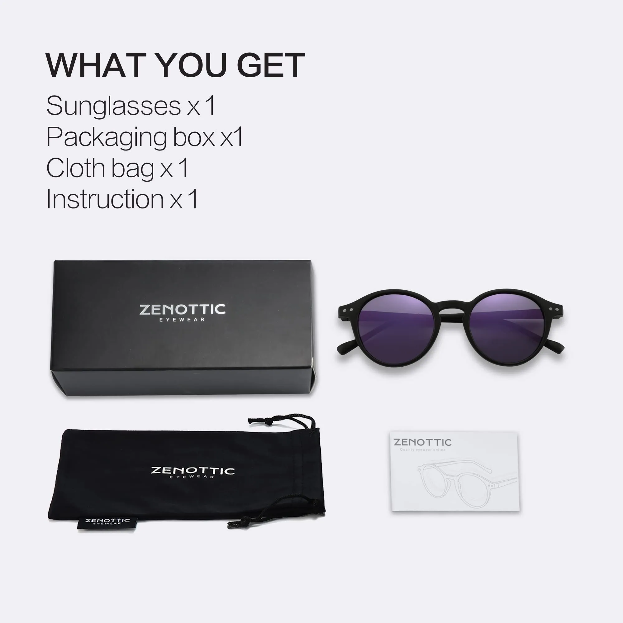 ZENOTTIC Occhiali da Sole Polarizzati Retrò Classici Rotondi Vintage UV400 per Uomo e Donna - immagine 7
