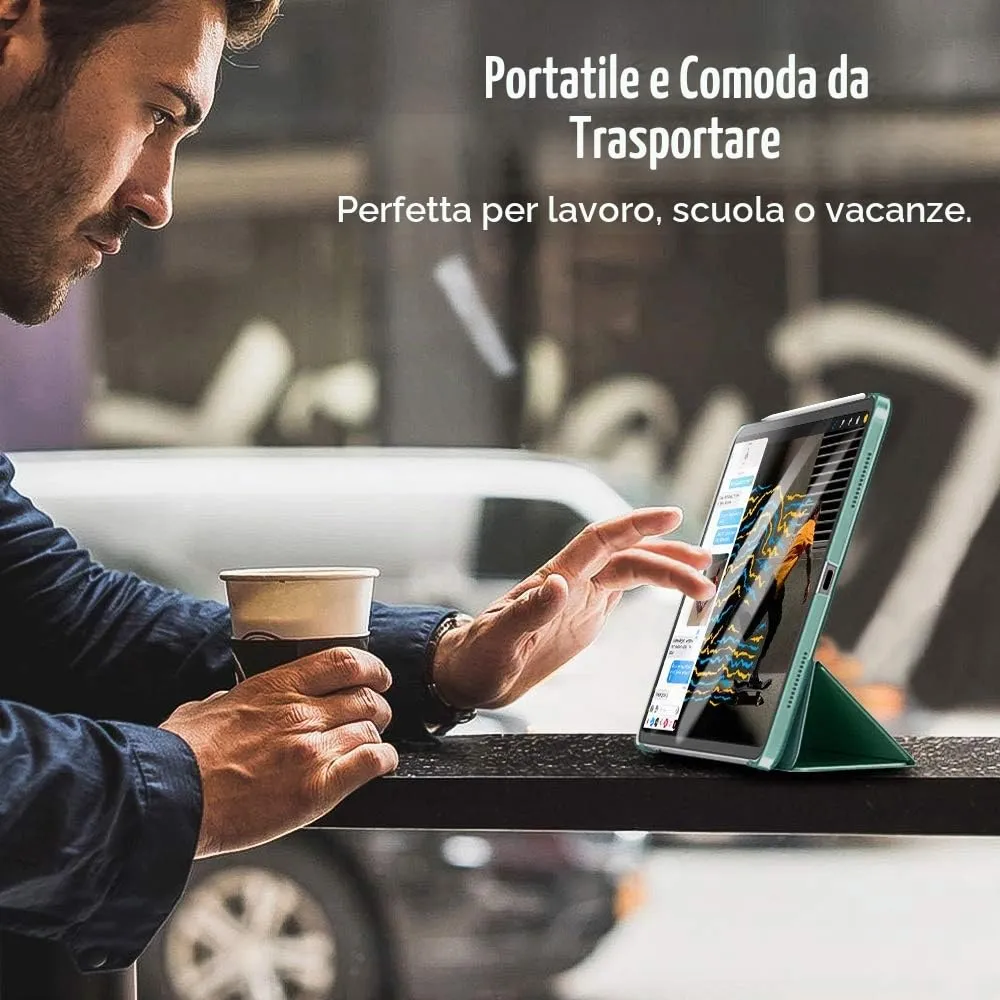 TiMOVO Cover per iPad Air 11" M4/M3/M2, Air 5a/4a Gen 10,9", Verde Notte - immagine 7