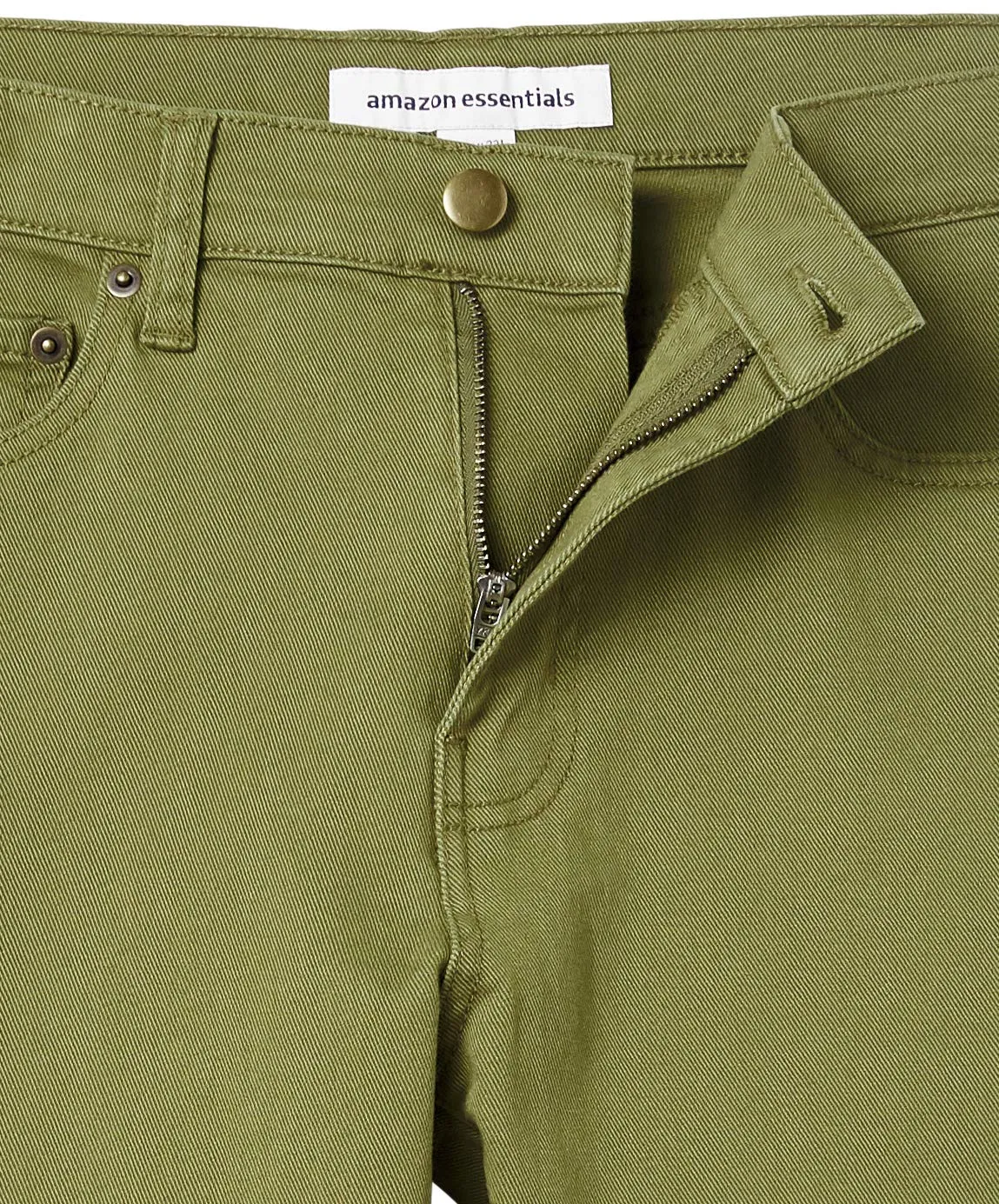 Amazon Essentials Slim Fit Jeans, Verde Oliva, 36W / 32L - immagine 6