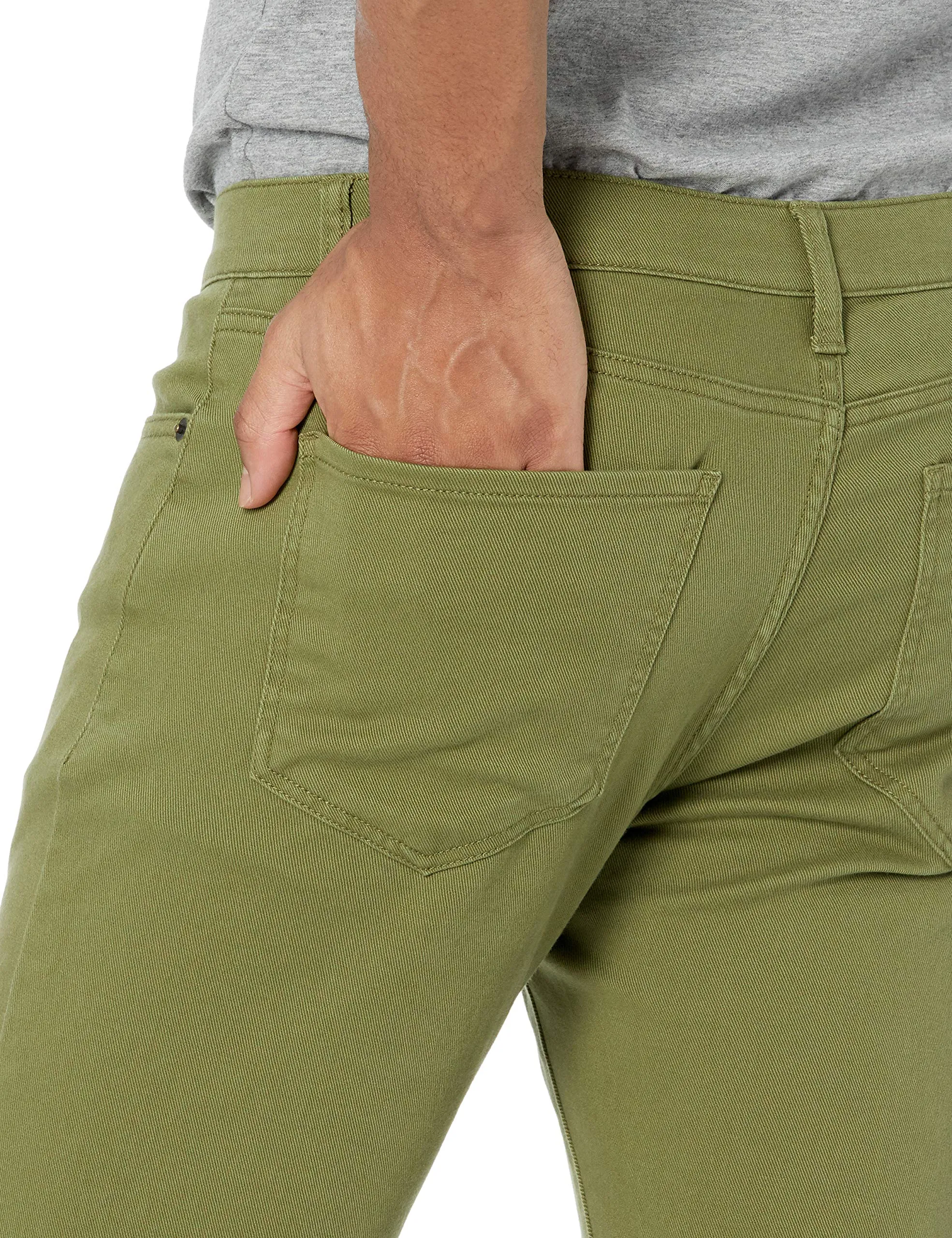 Amazon Essentials Slim Fit Jeans, Verde Oliva, 42W / 30L - immagine 4