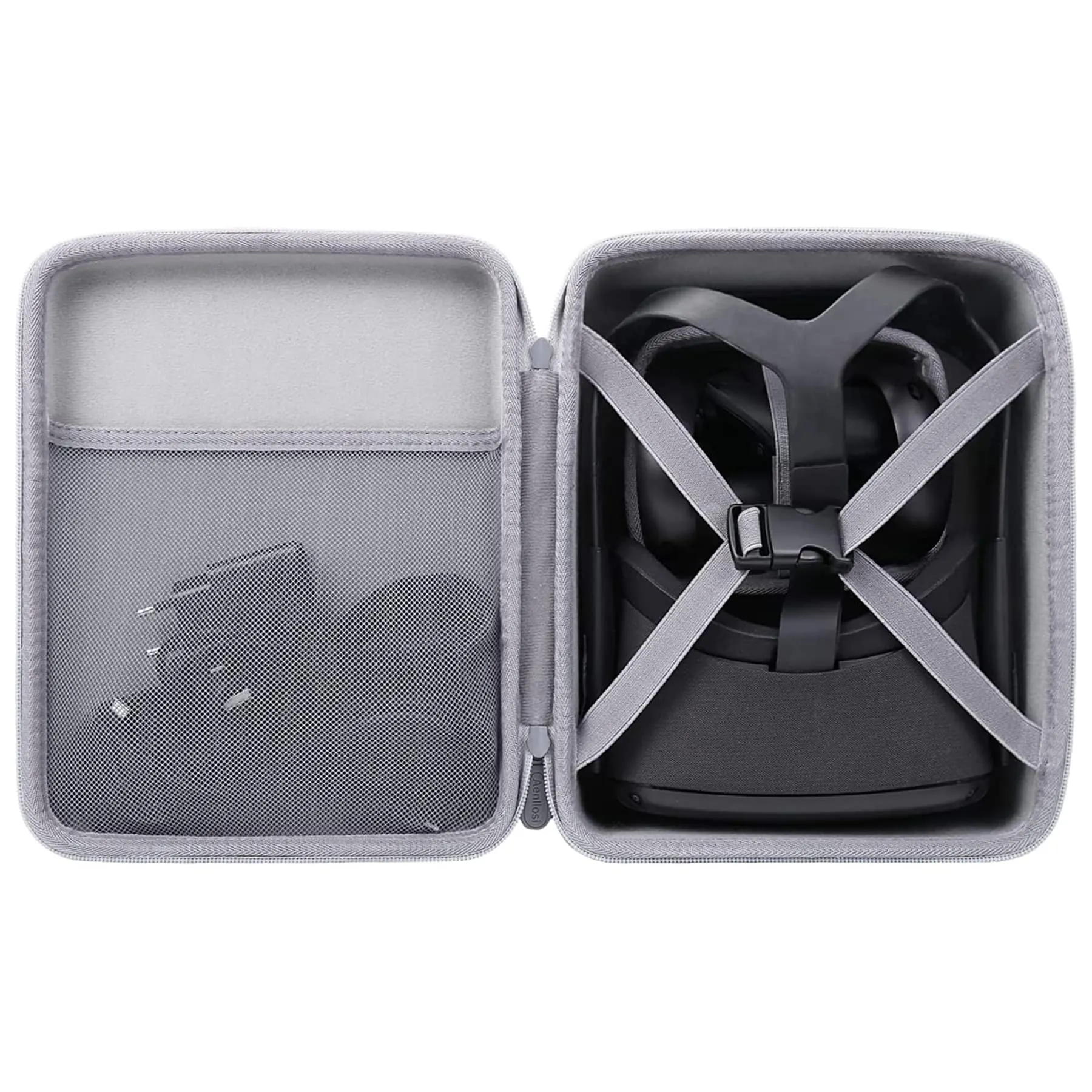 Aenllosi Custodia Rigida per Oculus Quest 2 e PICO 4 All-In-One Visore VR - Grigio-2 - immagine 1