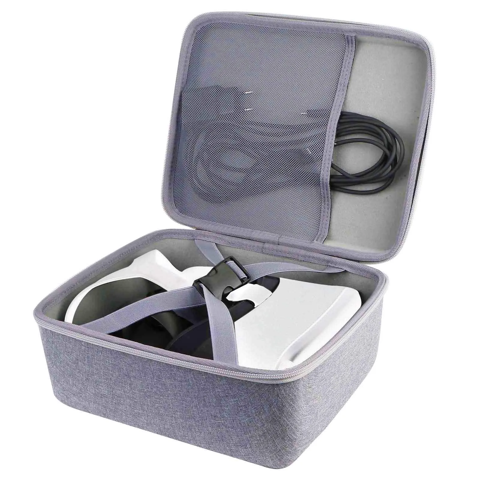 Aenllosi Custodia Rigida per Oculus Quest 2 e PICO 4 All-In-One Visore VR - Grigio-2 - immagine 2
