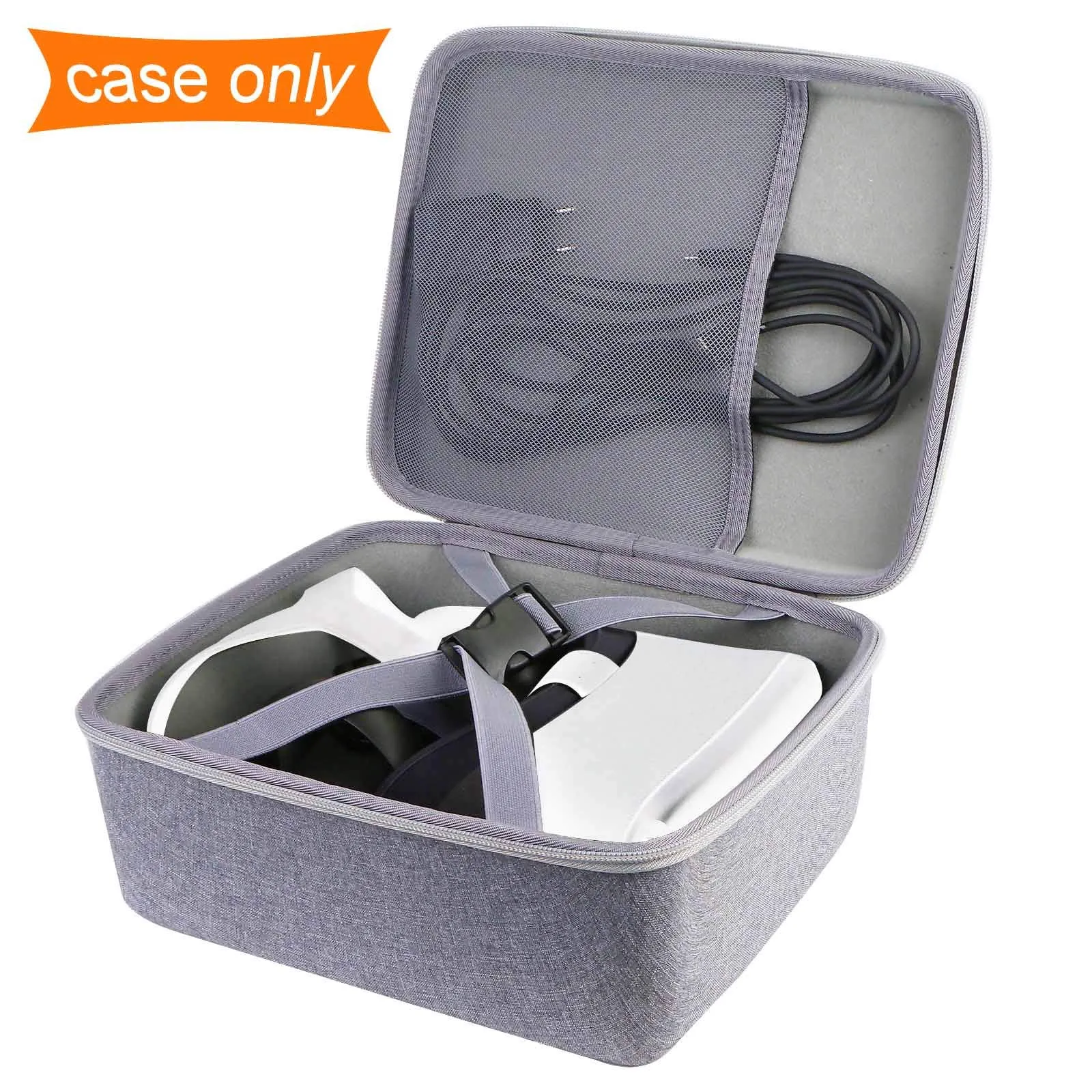 Aenllosi Custodia Rigida per Oculus Quest 2 e PICO 4 All-In-One Visore VR - Grigio-2 - immagine 6