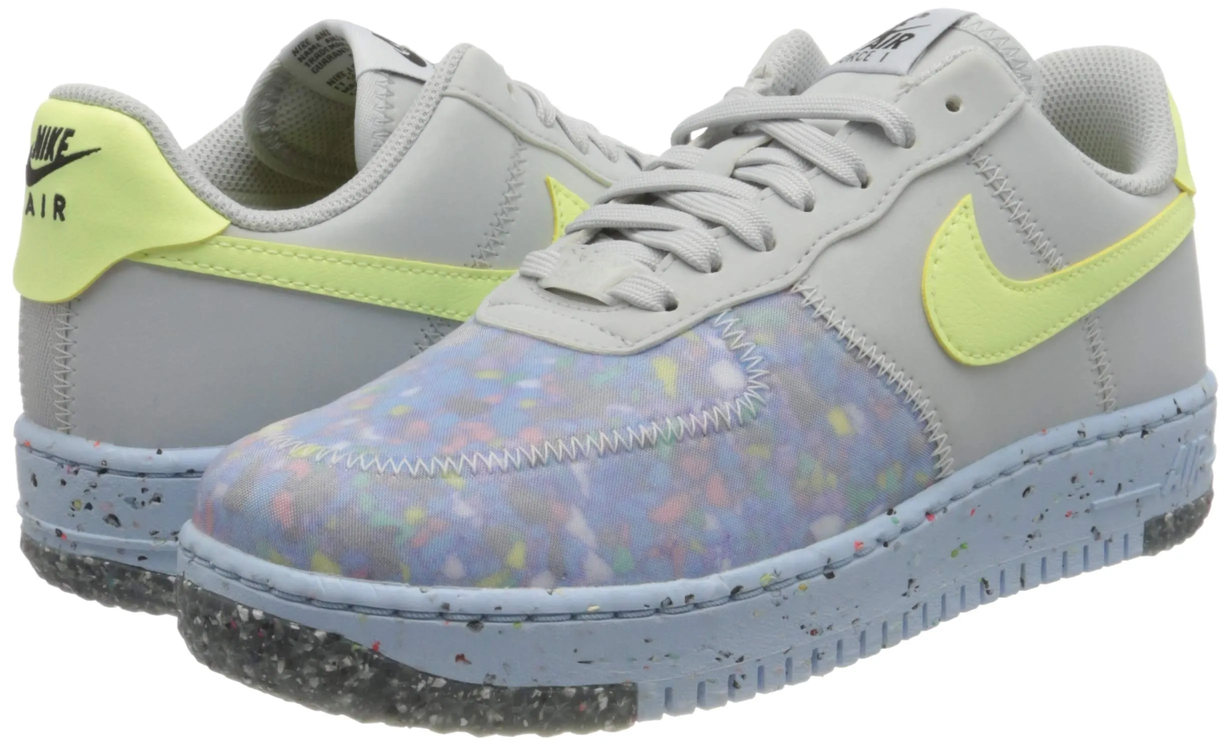 Nike Air Force 1 Crater Women's Basketball Shoes - Pure Platinum Barely Volt Summit White - 38 EU - immagine 7