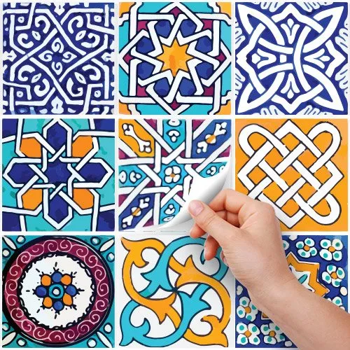 RE-COVERTILES Adesivi Piastrelle in PVC per Cucina e Bagno, 24 Pz 10x10 cm, PS00033 - immagine 4