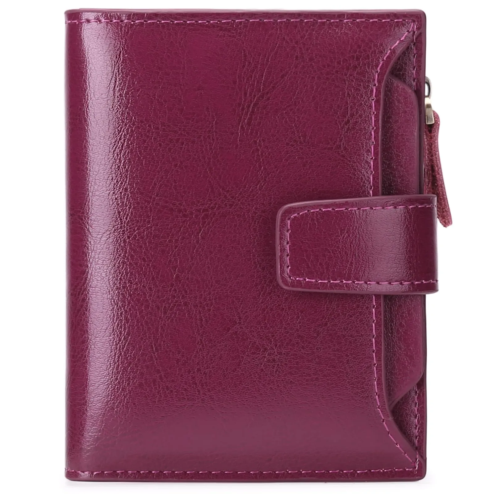 SENDEFN Portafoglio Donna in Pelle Vera Piccolo con Cerniera e 14 Slot per Carte - immagine 2