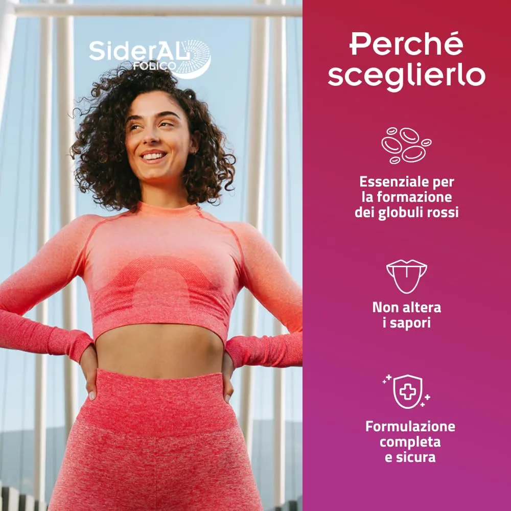 Pharmanutra SiderAL Folico, Ferro Sucrosomiale, Quatrefolic, Vitamine D3 e B12, 3 confezioni da 20 bustine - immagine 4