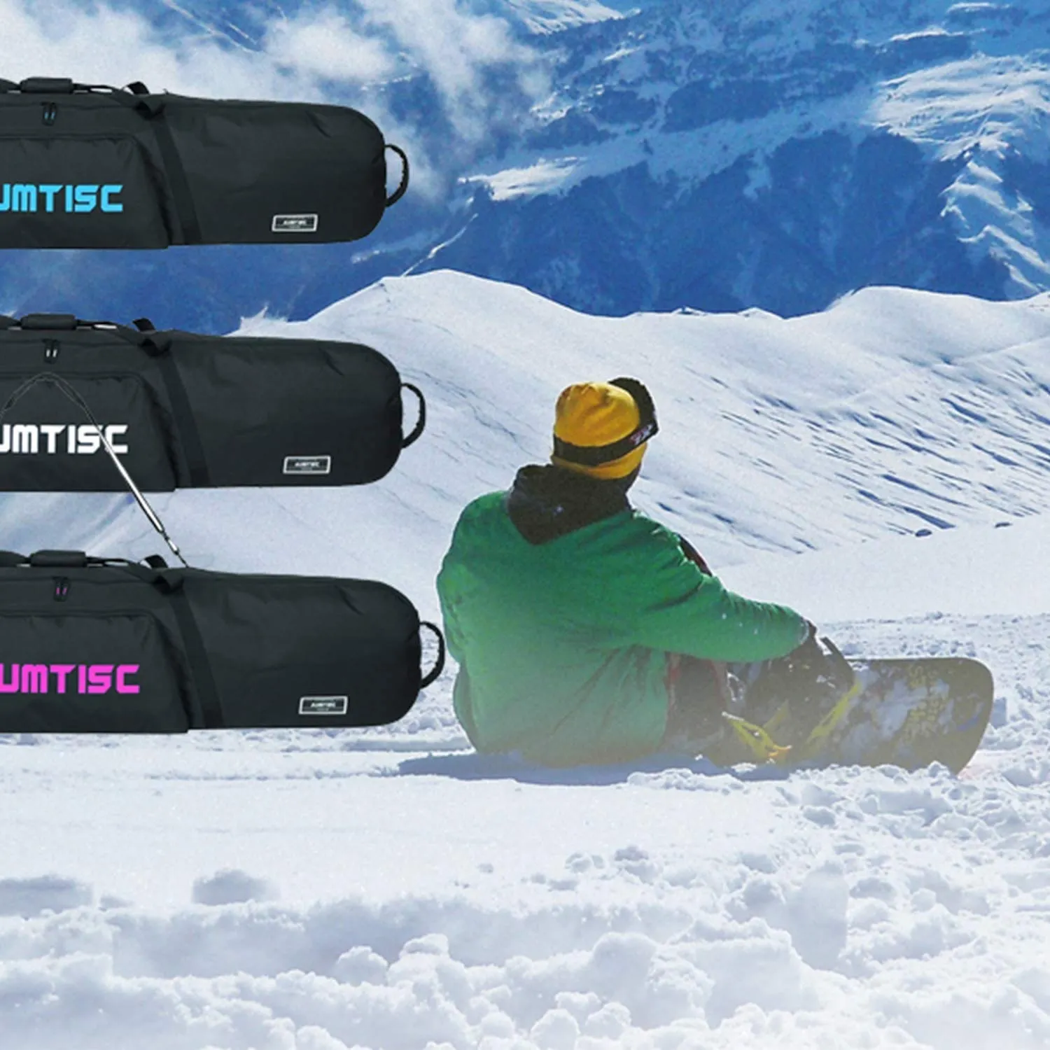 AUMTISC Snowboard-Taschen 155 cm Black-uk - immagine 6