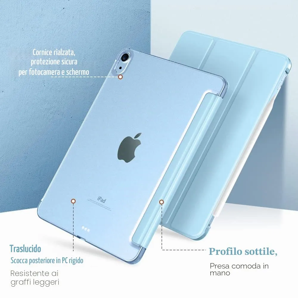 TiMOVO Cover per iPad Air 11" M4/M3/M2, Air 5a/4a Gen 10.9", Cielo Blu - immagine 9