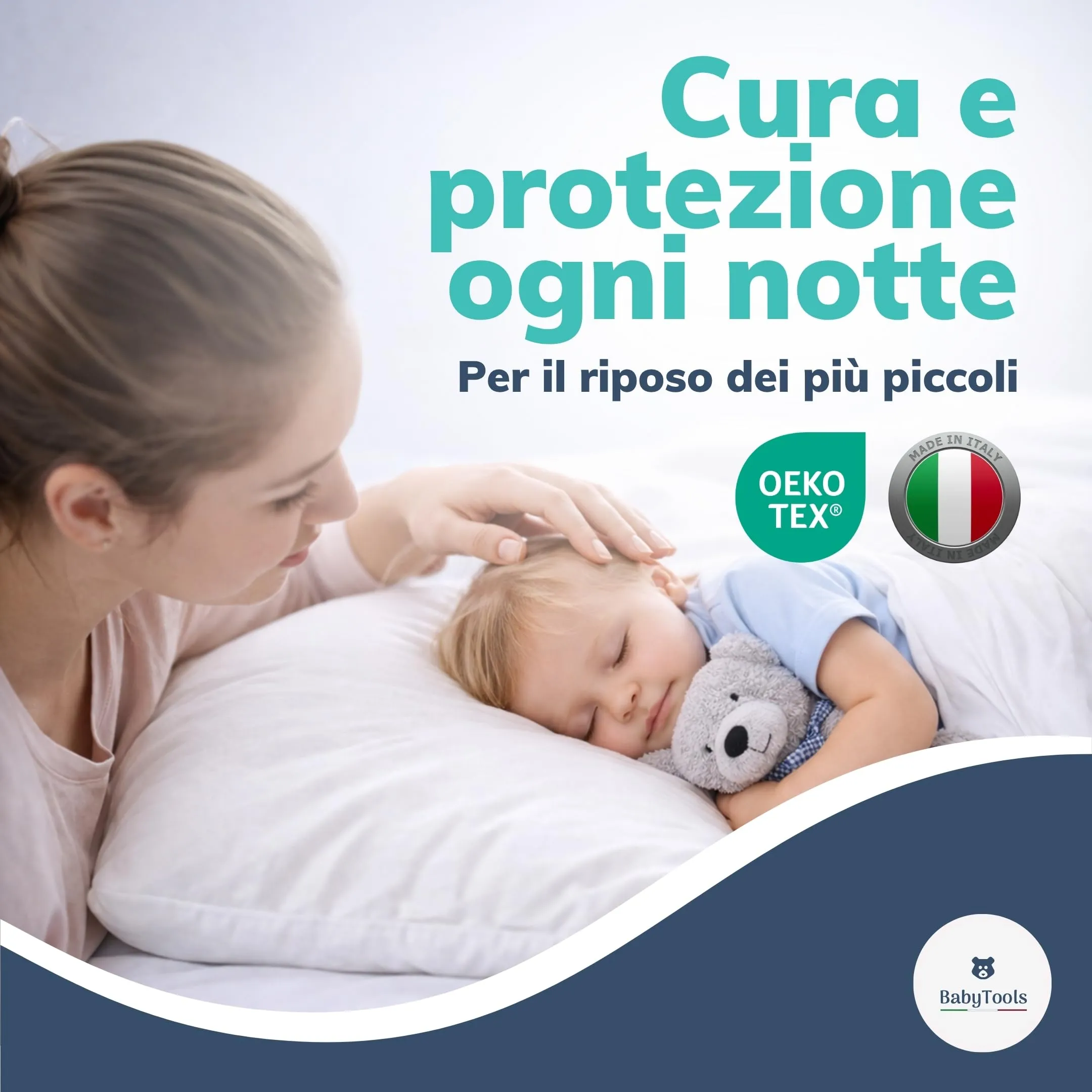 BabyTools Cuscino Neonato 40x30 cm, 6 Mesi - 2 Anni, Traspirante Antibatterico e Anti-Acaro con Federa in Cotone Oeko-Tex, Made in Italy - immagine 7