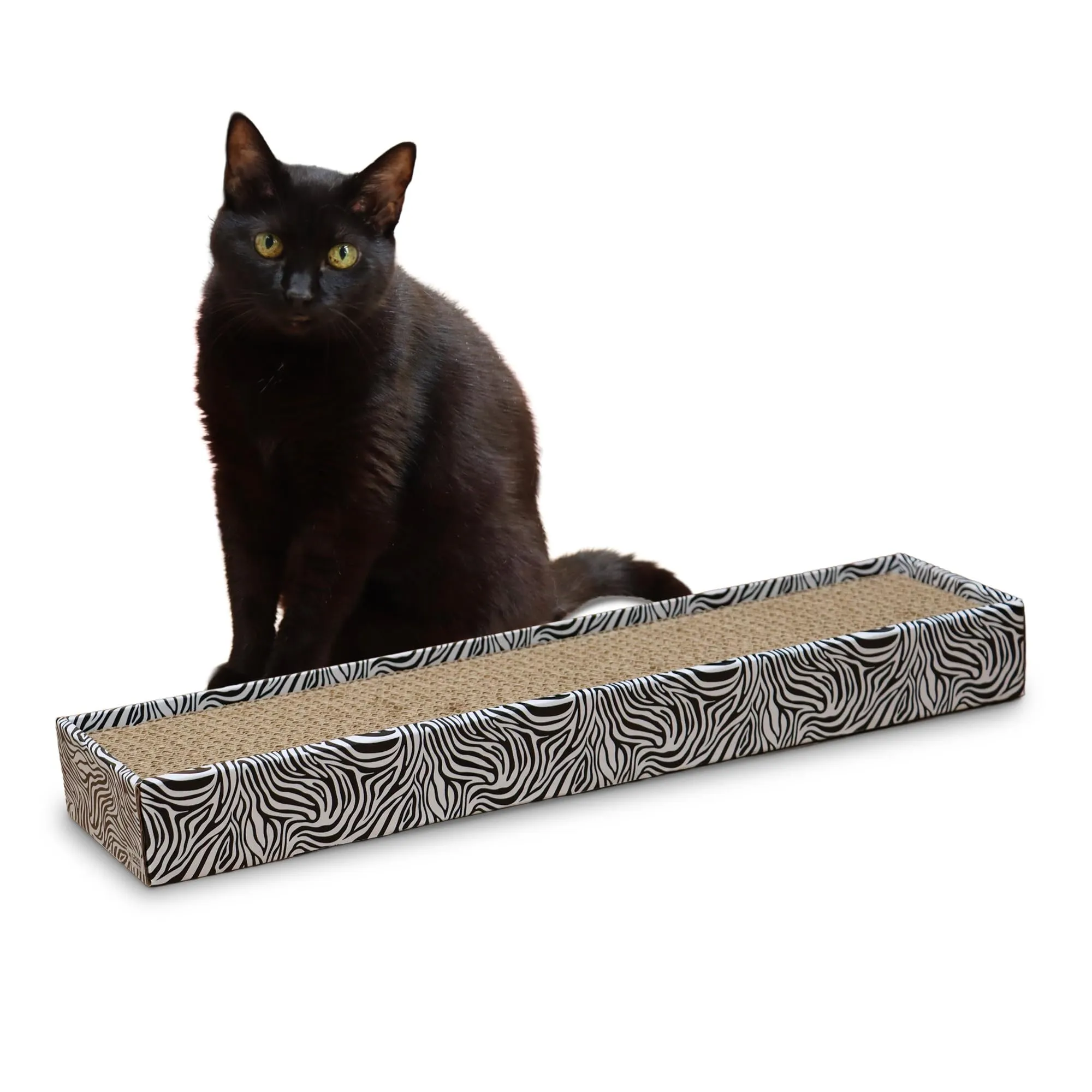 Croci Zebra Tiragraffi per gatti in cartone a 2 strati, 48x12,5x5 cm - immagine 1