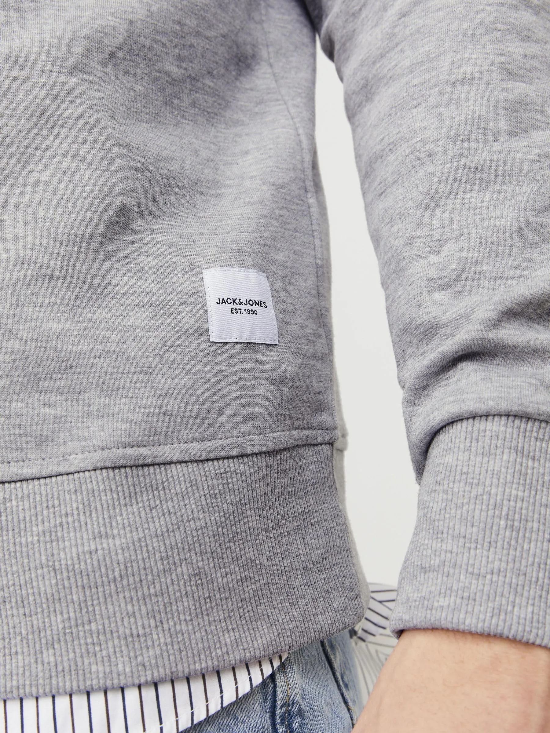 Jack & Jones Jjebasic Sweat Crew Neck Noos Felpa, Light Grey Melange - immagine 6