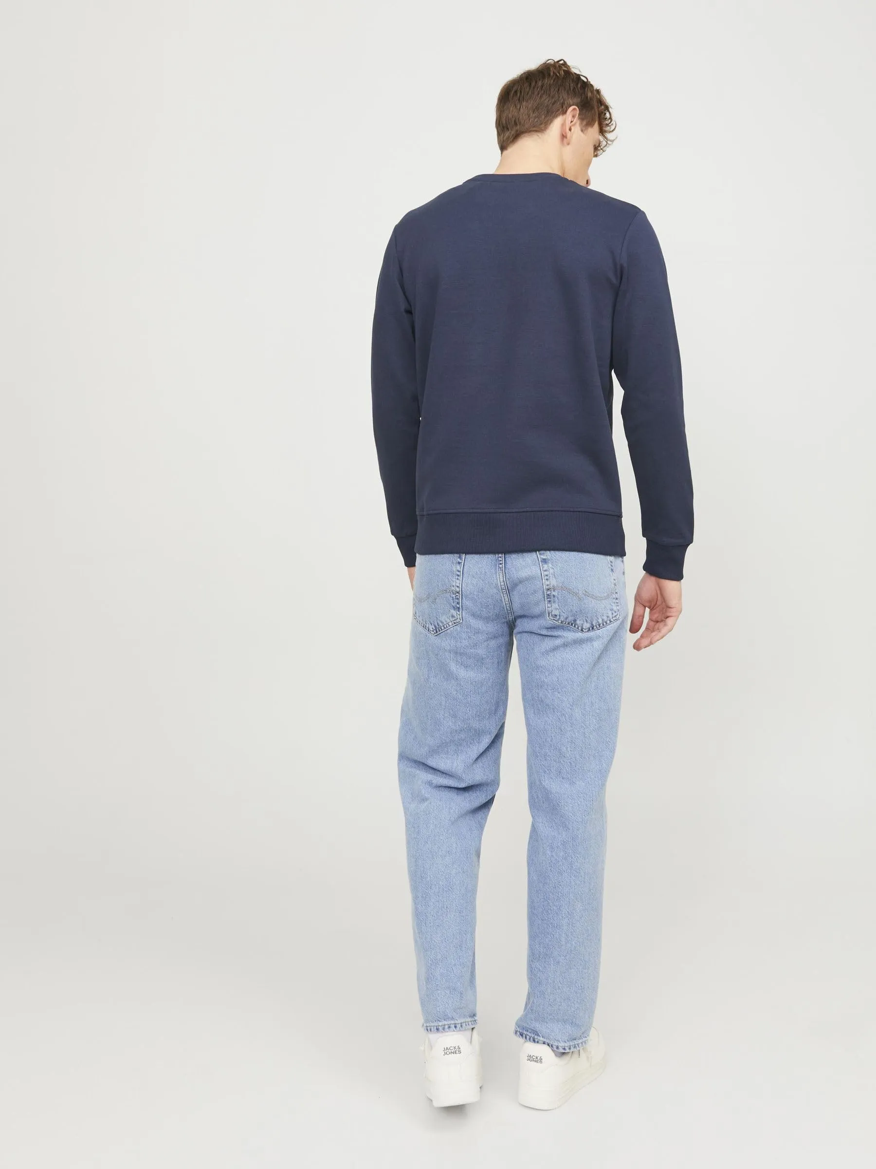 Jack & Jones Basic Girocollo Maglione Sportivo Blu Marino Blazer L - immagine 3