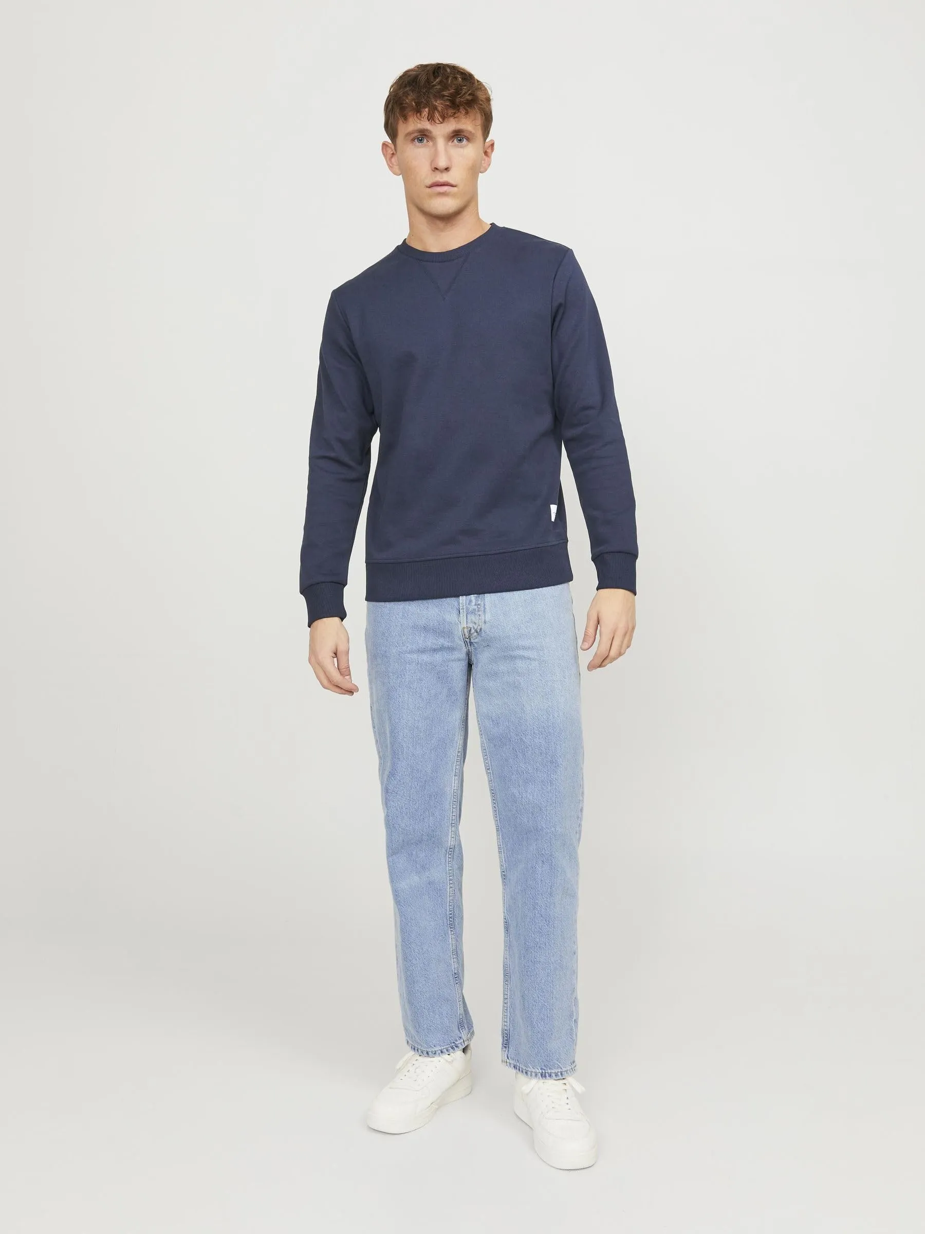 Jack & Jones Basic Girocollo Maglione Sportivo Blu Marino Blazer L - immagine 4
