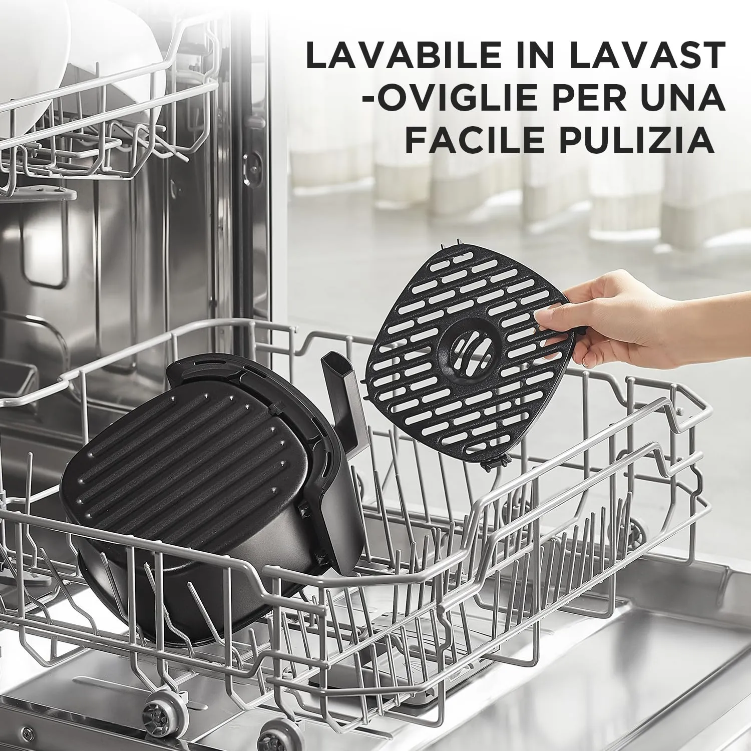 Midea Friggitrice ad Aria MAF20P0BPK, 1150 W, 12 Funzioni, 2 Litri, Nero - immagine 6