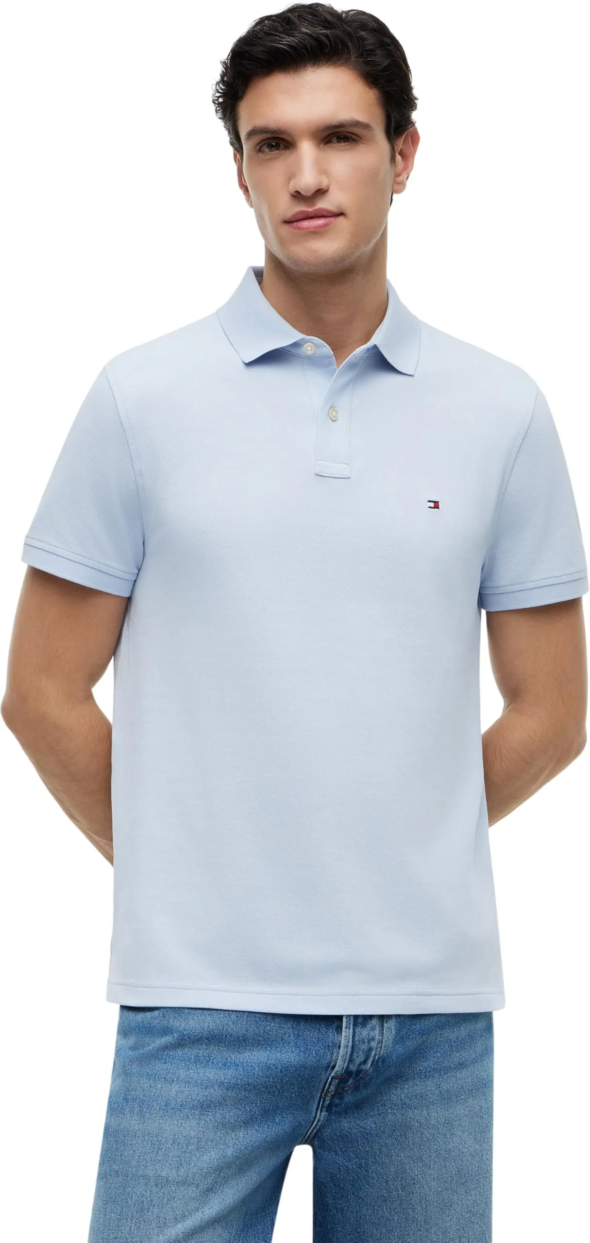 Tommy Hilfiger 1985 Regular Fit Polo Shirt, Breezy Blue, M - immagine 1