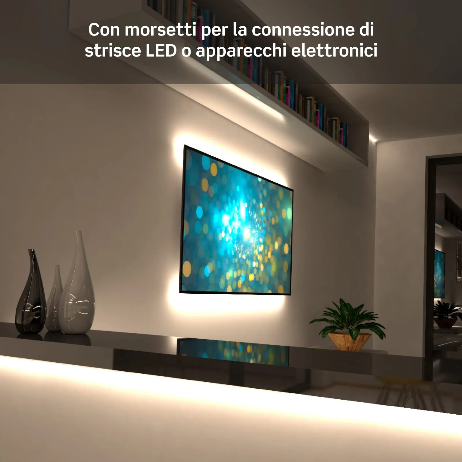 Eurocali Alimentatore per Strisce LED 120W 220V 12V in Metallo - immagine 2