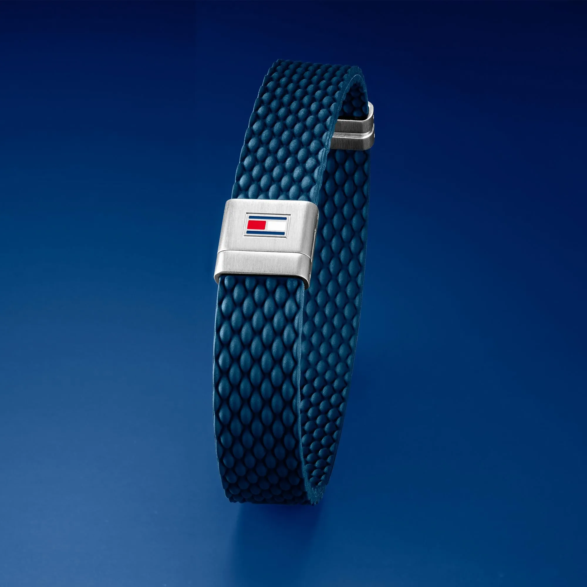 Tommy Hilfiger Men's Silicone Bracelet - Navy Blue (2790239S) - immagine 3