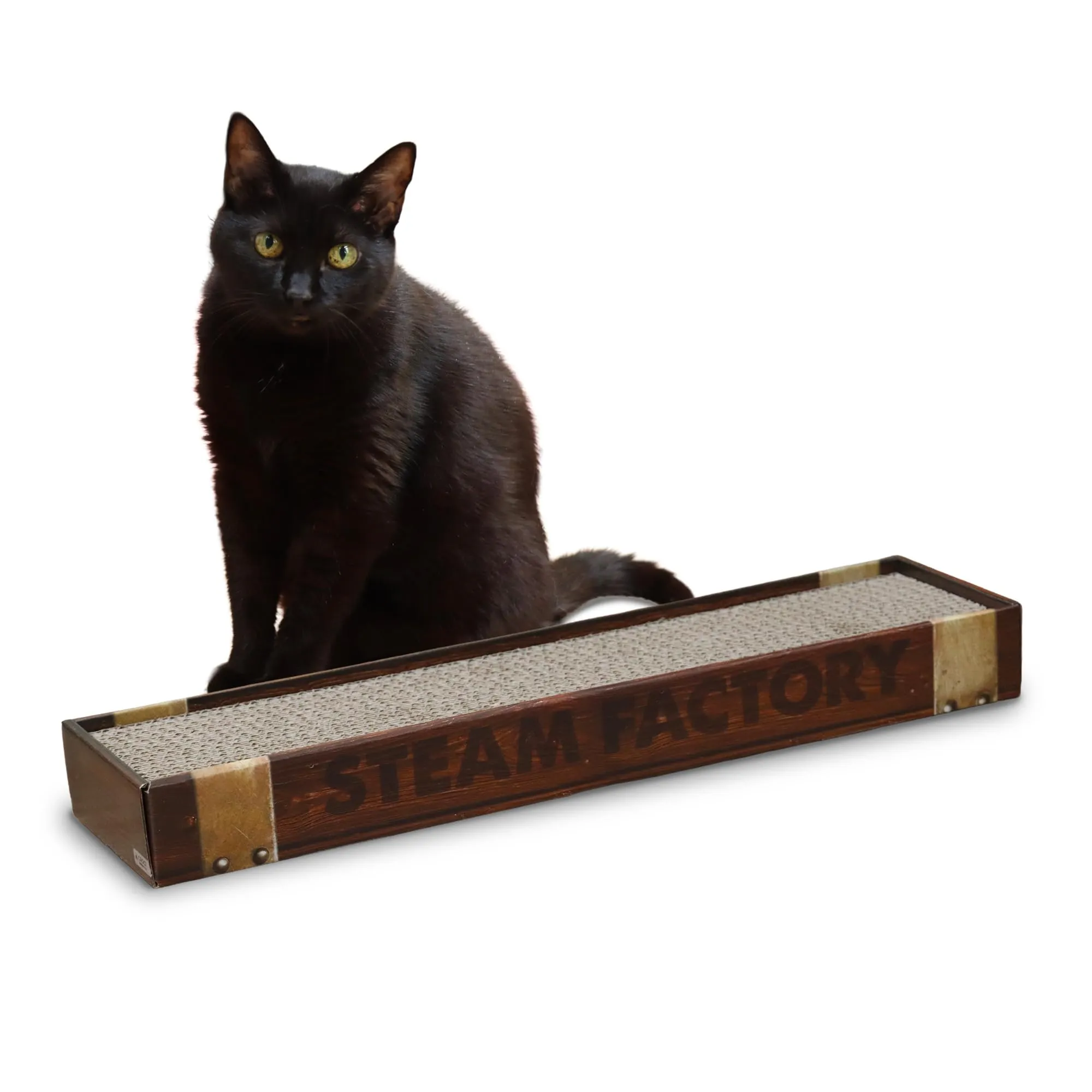 Croci Homedecore Essence Tiragraffi per gatti in cartone a 2 strati reversibili con erba gatta, 48x12,5x5 cm - immagine 1