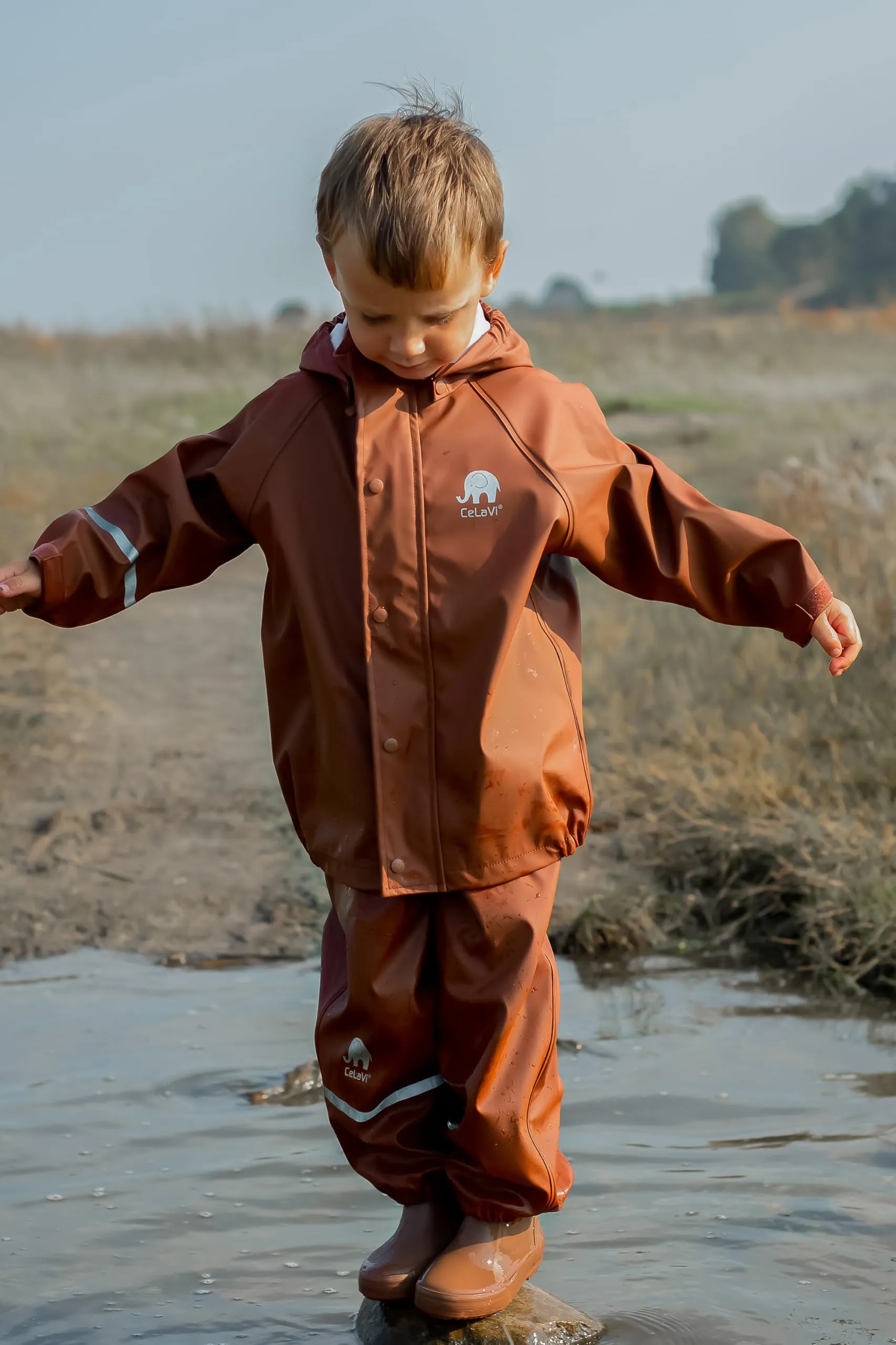 Celavi Basic Rainwear Set, Tortoise Shell, Size 70, Unisex-Kids - immagine 3