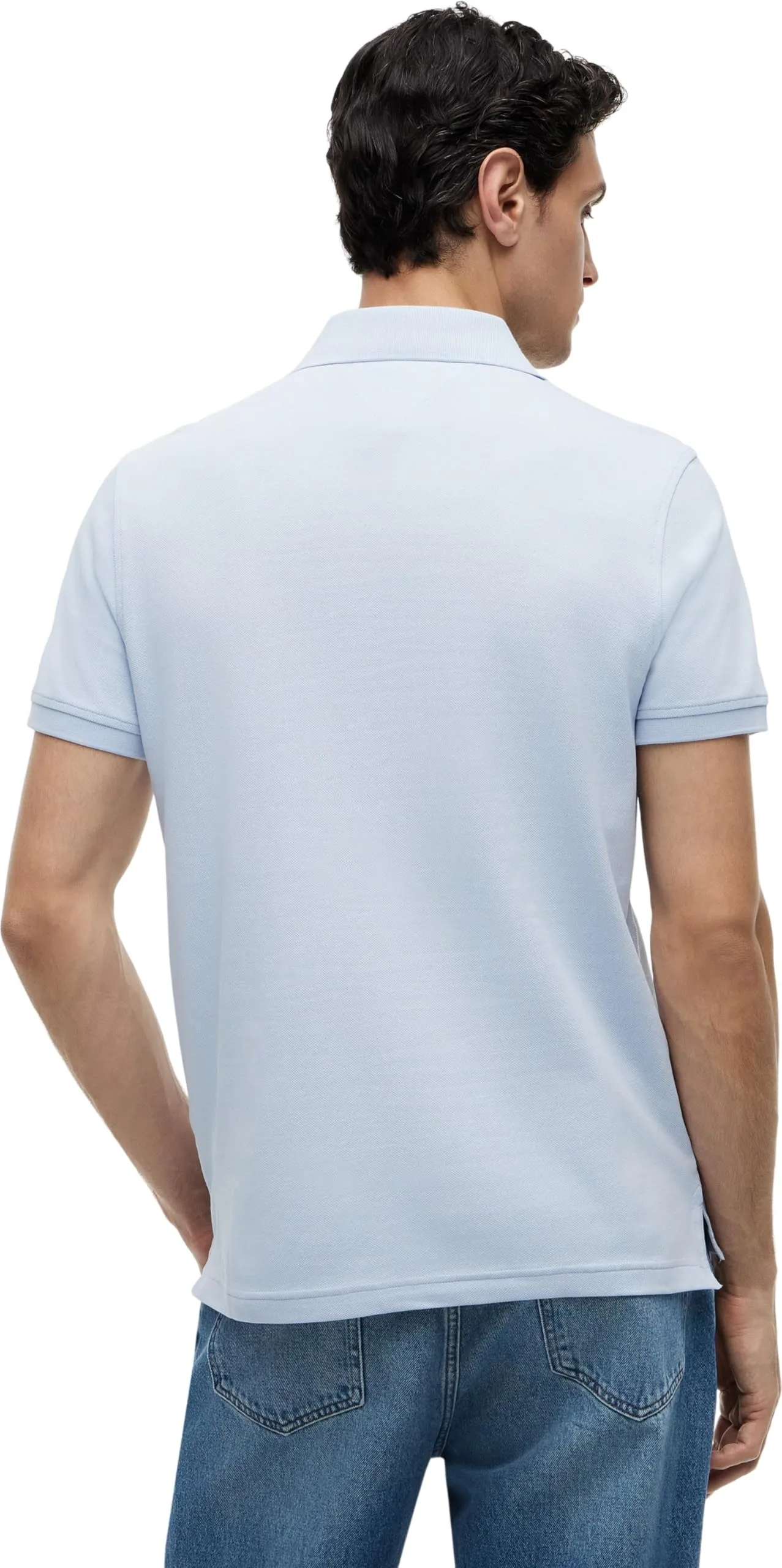 Tommy Hilfiger 1985 Regular Fit Short Sleeve Polo Shirt, Breezy Blue, XS - immagine 3
