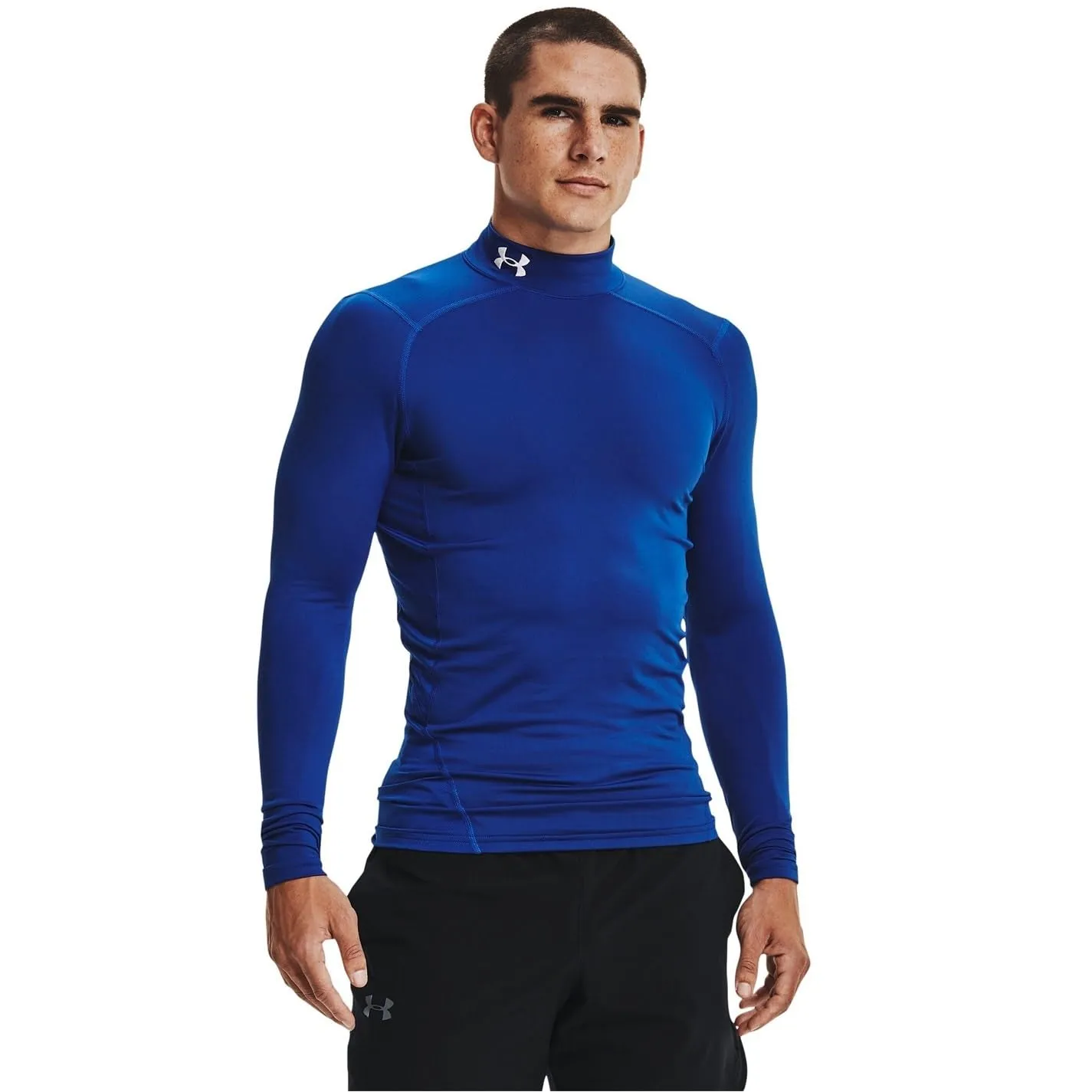 Under Armour ColdGear Armor Moisture Wicking Mock Training Baselayer, Royal/White, 3XL - immagine 2
