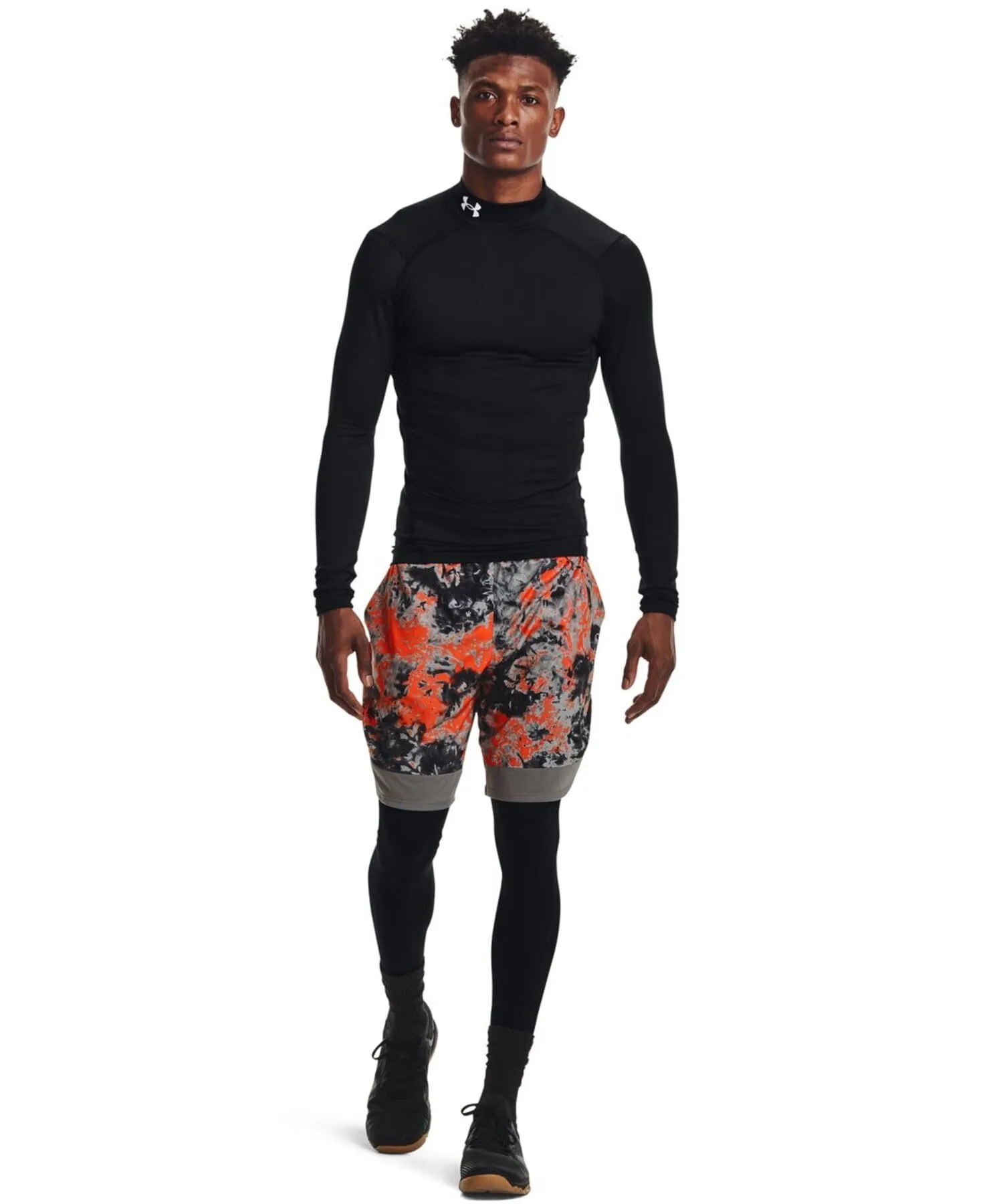 Under Armour ColdGear Compression Mock Uomo, Nero/Bianco, 3XL - immagine 2