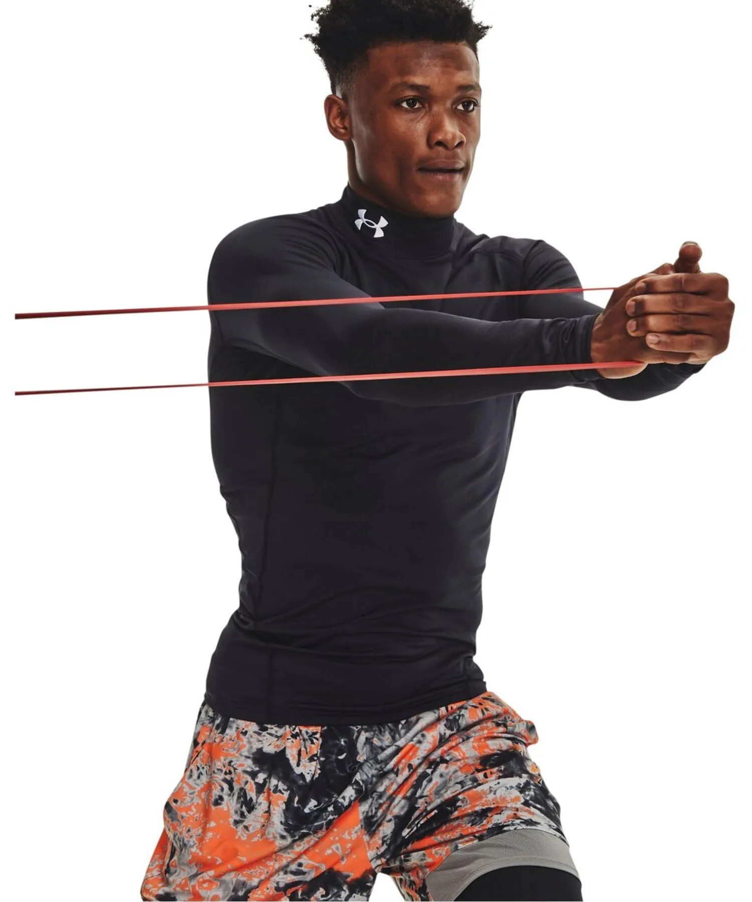 Under Armour ColdGear Compression Mock Uomo, Nero/Bianco, 3XL - immagine 4