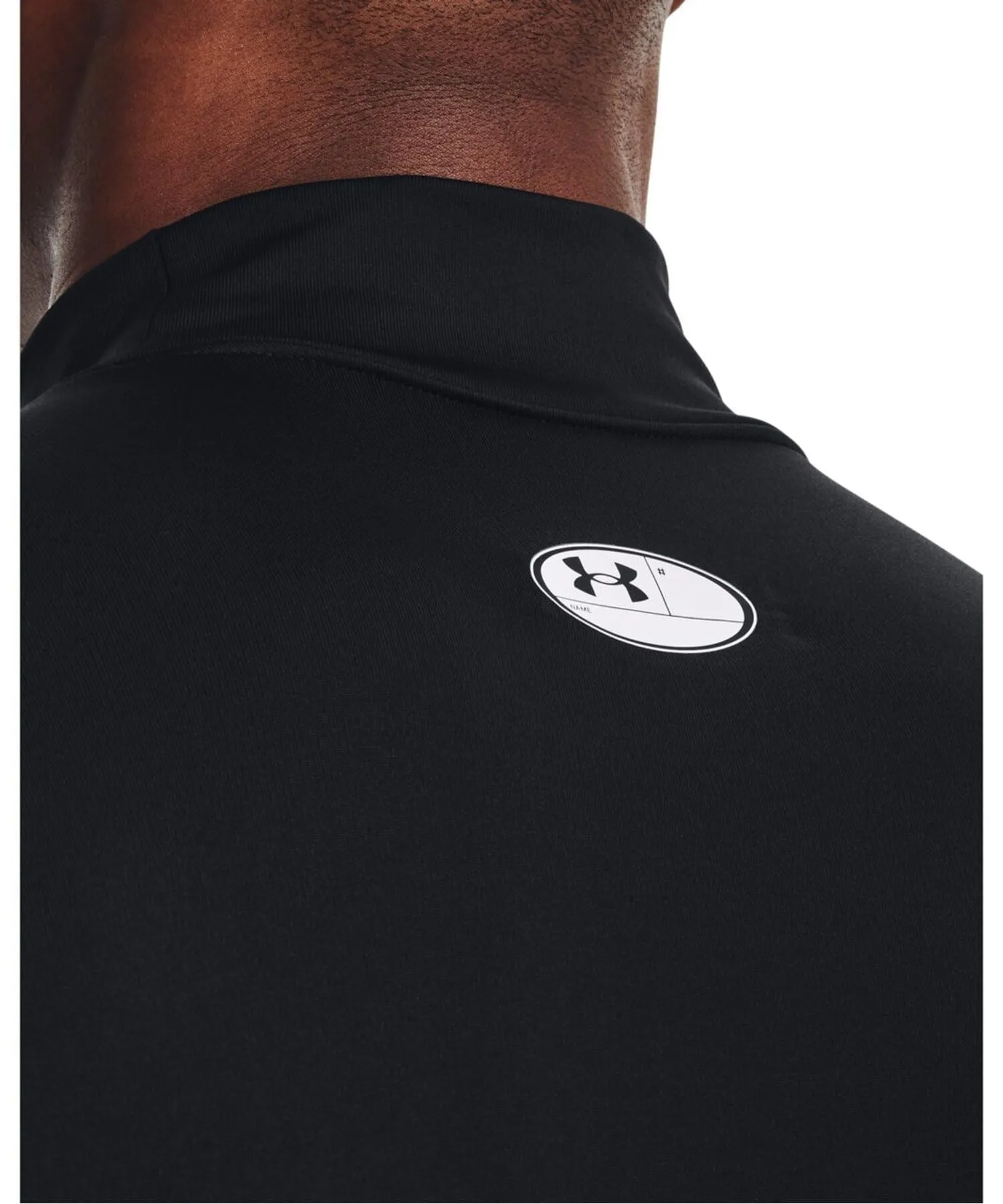 Under Armour ColdGear Compression Mock Uomo, Nero/Bianco, 3XL - immagine 5