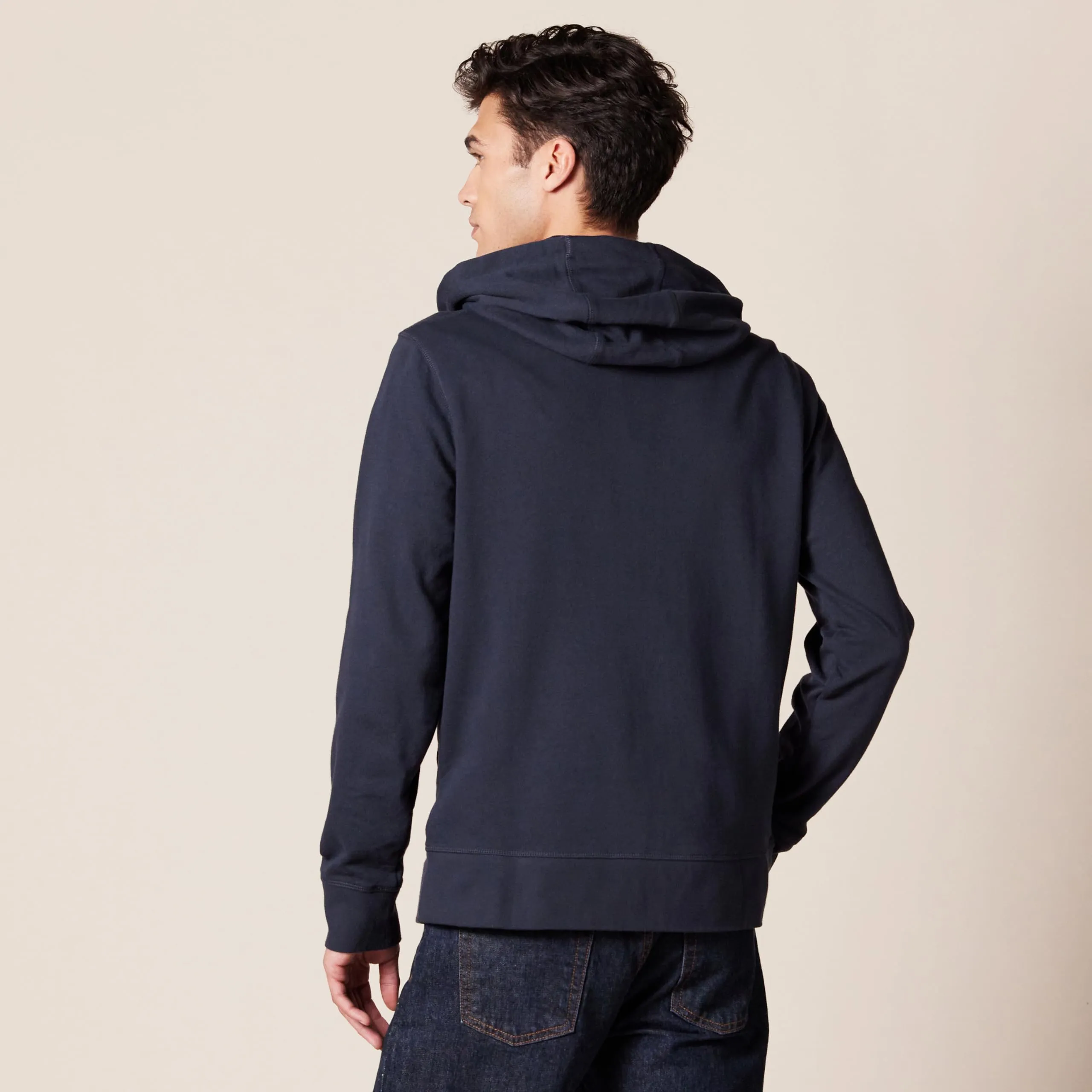 Amazon Essentials Giacca Leggera con Cappuccio e Zip Integrale Uomo, Blu Marino Scuro, XS - immagine 2