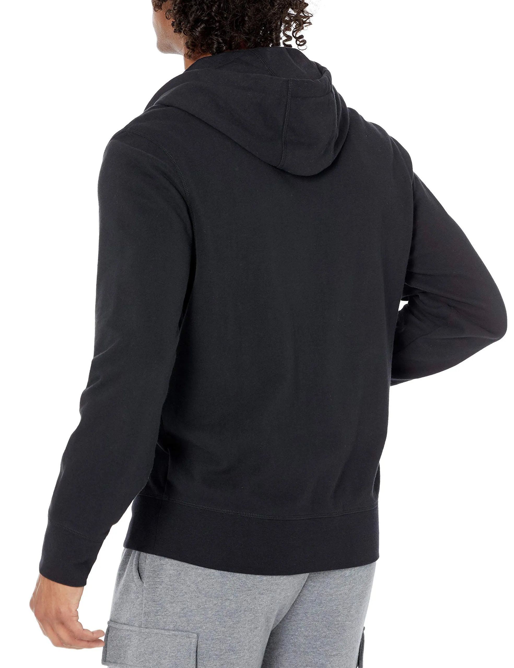 Amazon Essentials Giacca Leggera con Cappuccio e Zip Integrale Uomo, Nero, XS - immagine 2