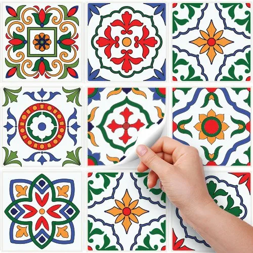 RE-COVERTILES Adesivi Piastrelle in PVC per Cucina e Bagno, 24 Pz 10x10 cm, PS00032 - immagine 2