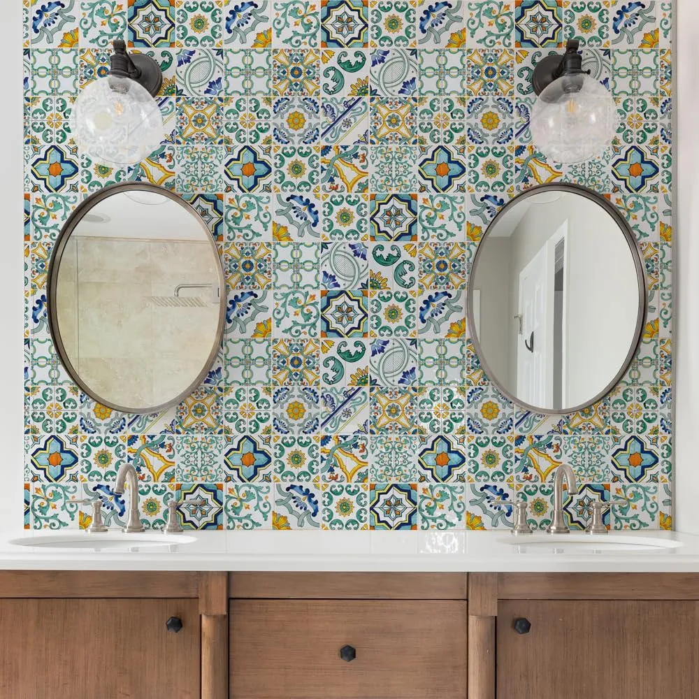 RE-COVERTILES Adesivi Piastrelle in PVC per Cucina e Bagno, 12 Pz 15x15 cm, PS00047 - immagine 3