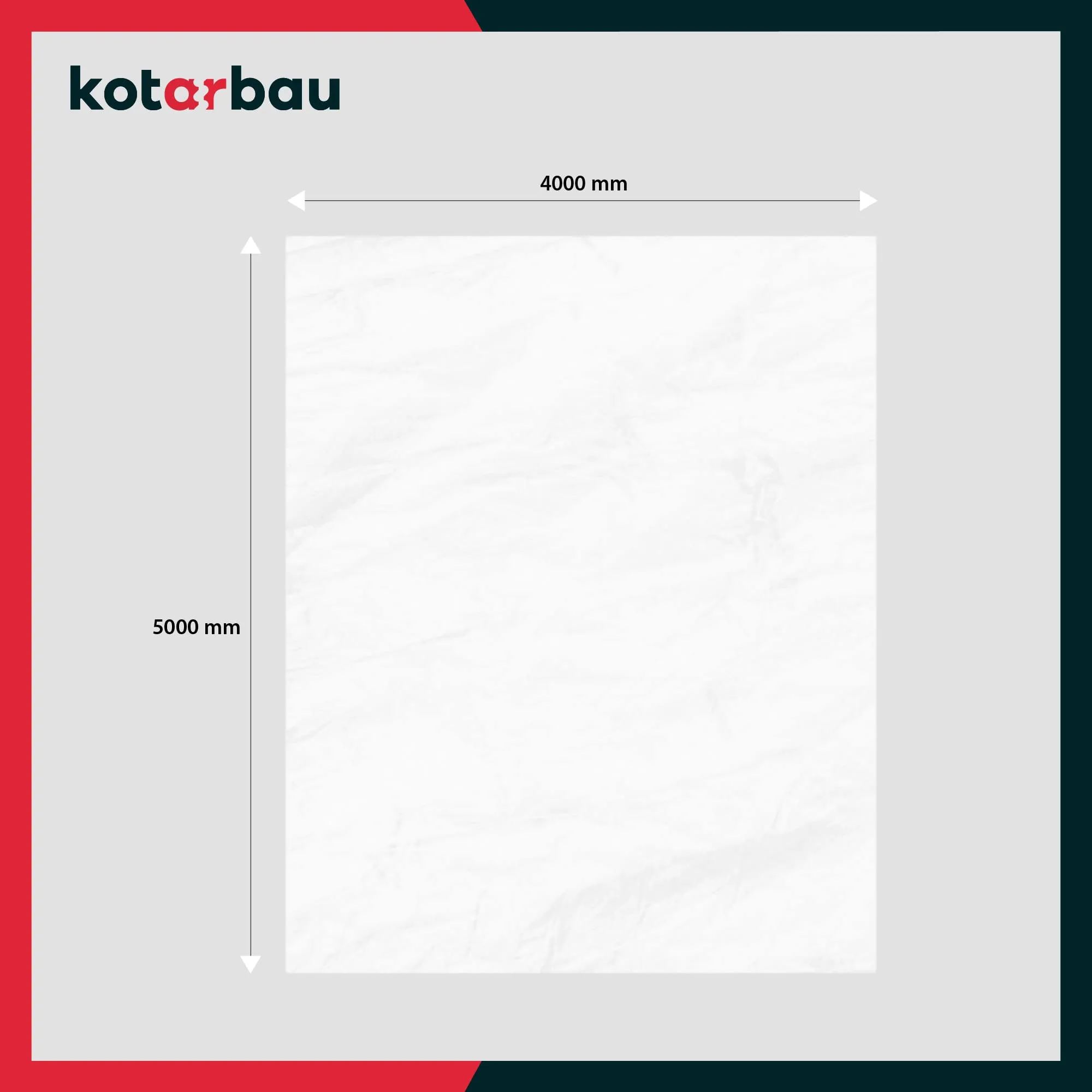 KOTARBAU Set di 10 Teli Copritutto per Imbianchino, Polietilene, 4 x 5 m, Trasparente - immagine 3