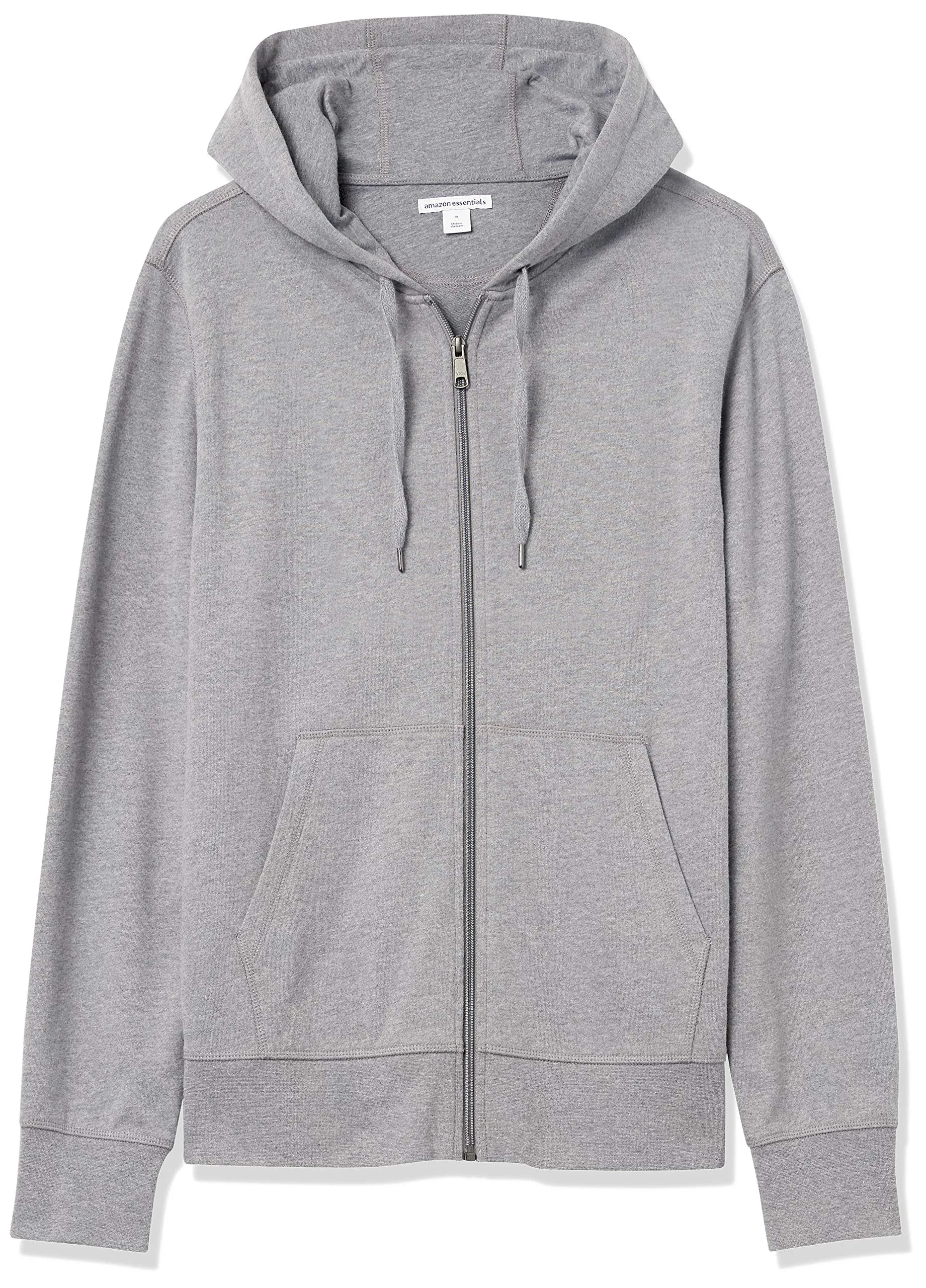 Amazon Essentials Giacca Leggera con Cappuccio e Zip Integrale Uomo, Carbone Puntinato, S - immagine 7