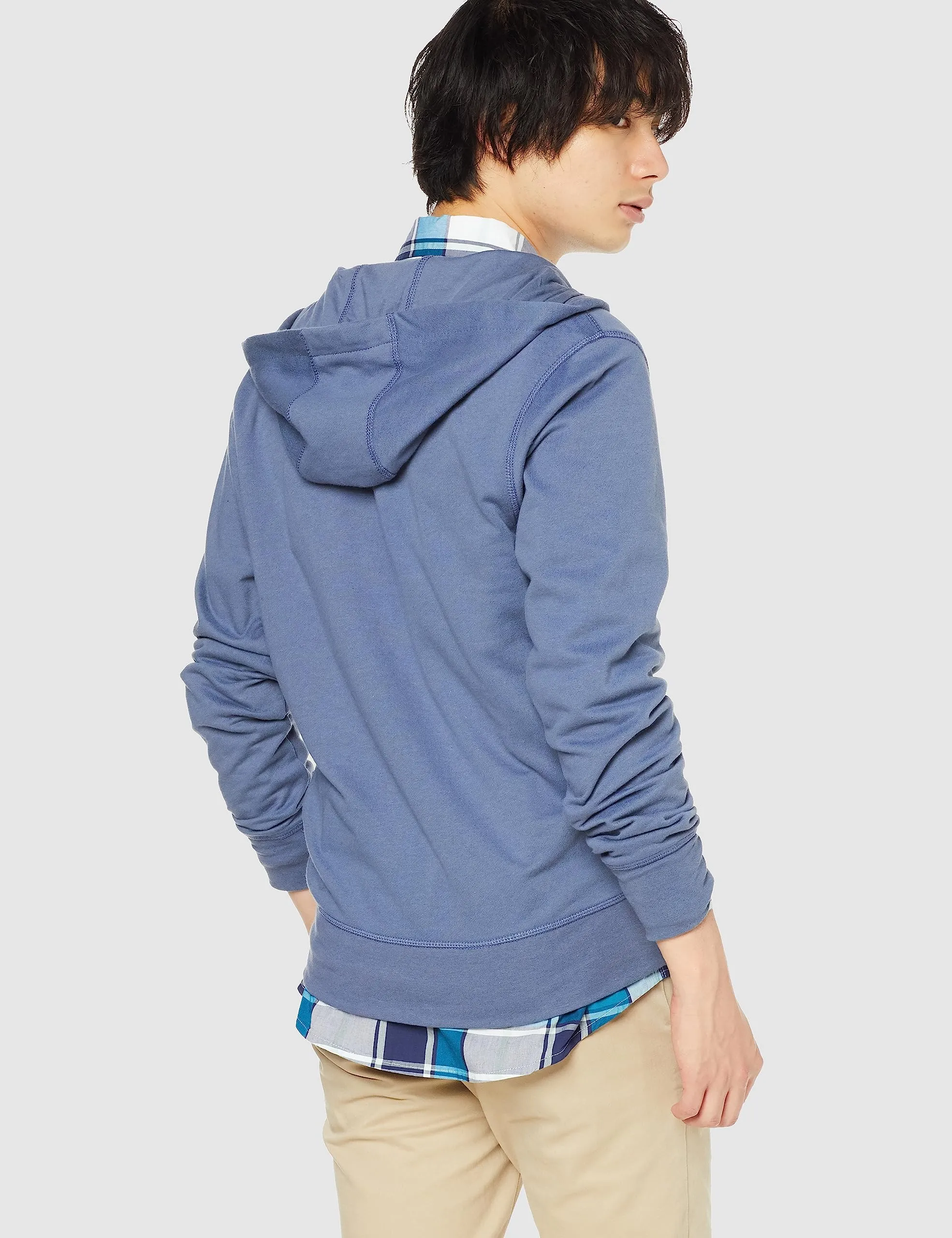 Amazon Essentials Giacca Leggera con Cappuccio e Zip Integrale Uomo, Indaco, S - immagine 3