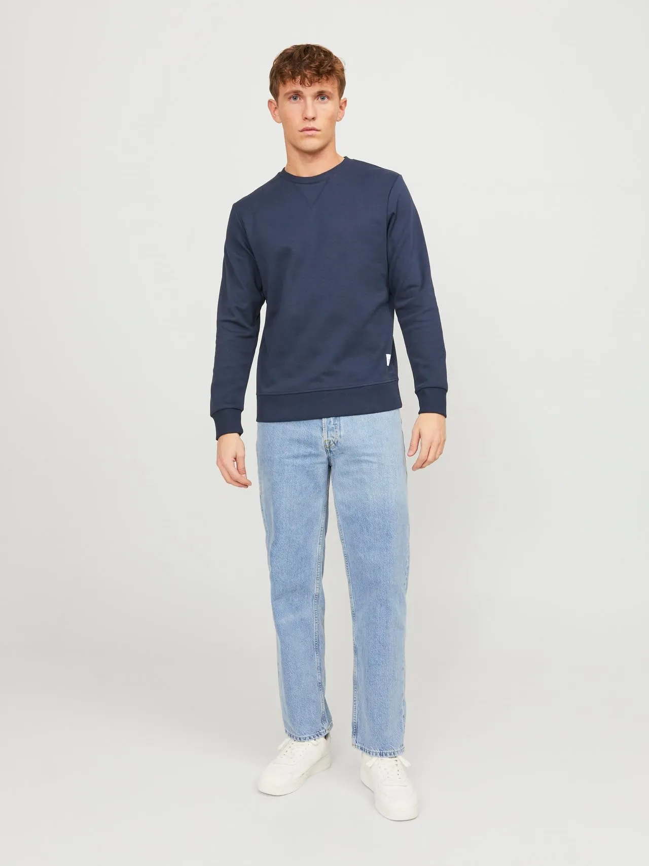 Jack & Jones Basic Crew Neck Long Sleeve Pullover JJEBASIC - Blu, M - immagine 3