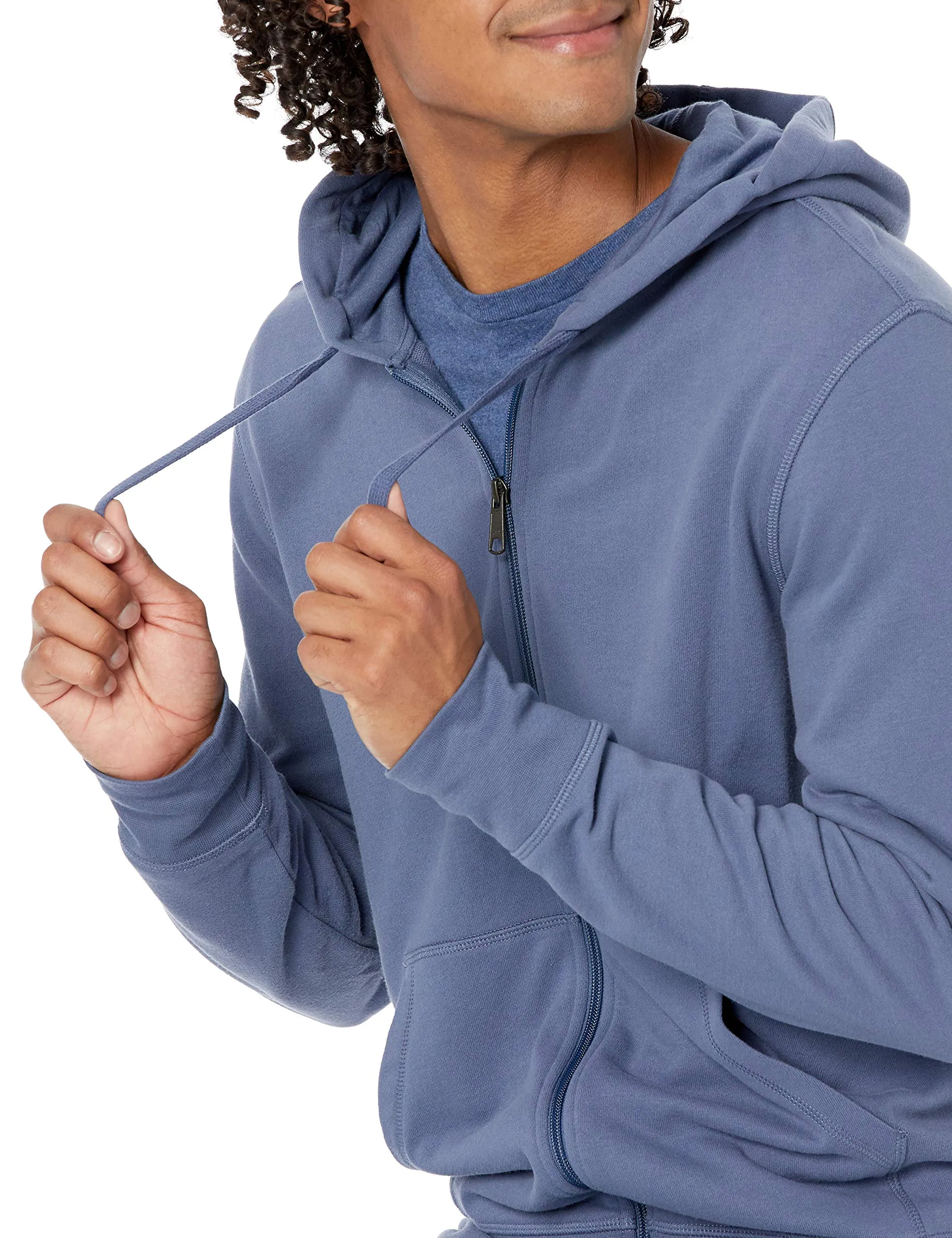 Amazon Essentials Giacca Leggera con Cappuccio e Zip Integrale Uomo, Indaco, M - immagine 5