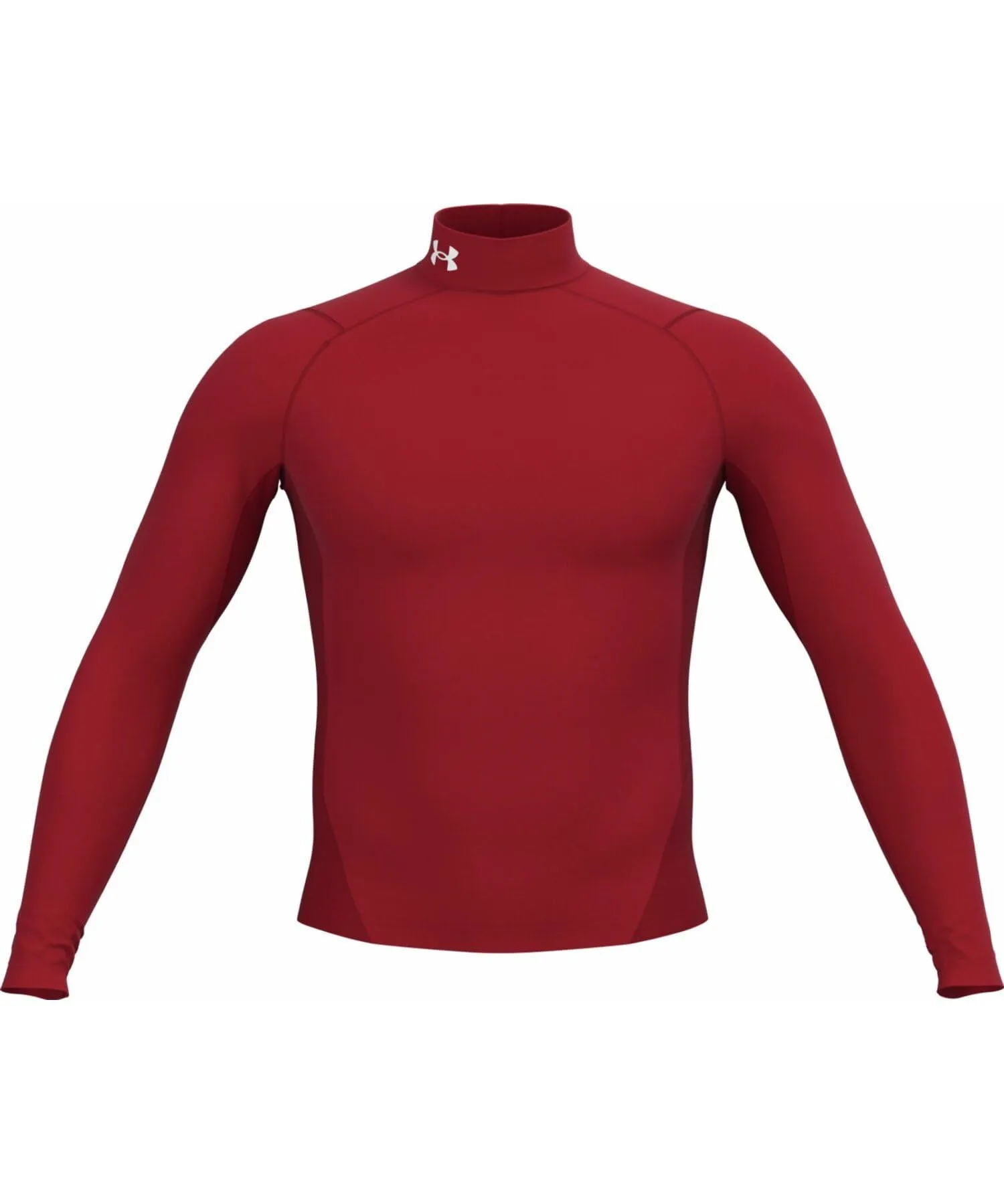 Under Armour Uomo ColdGear Armour Comp Mock Maglia Manica Lunga Red/White 3XL - immagine 1