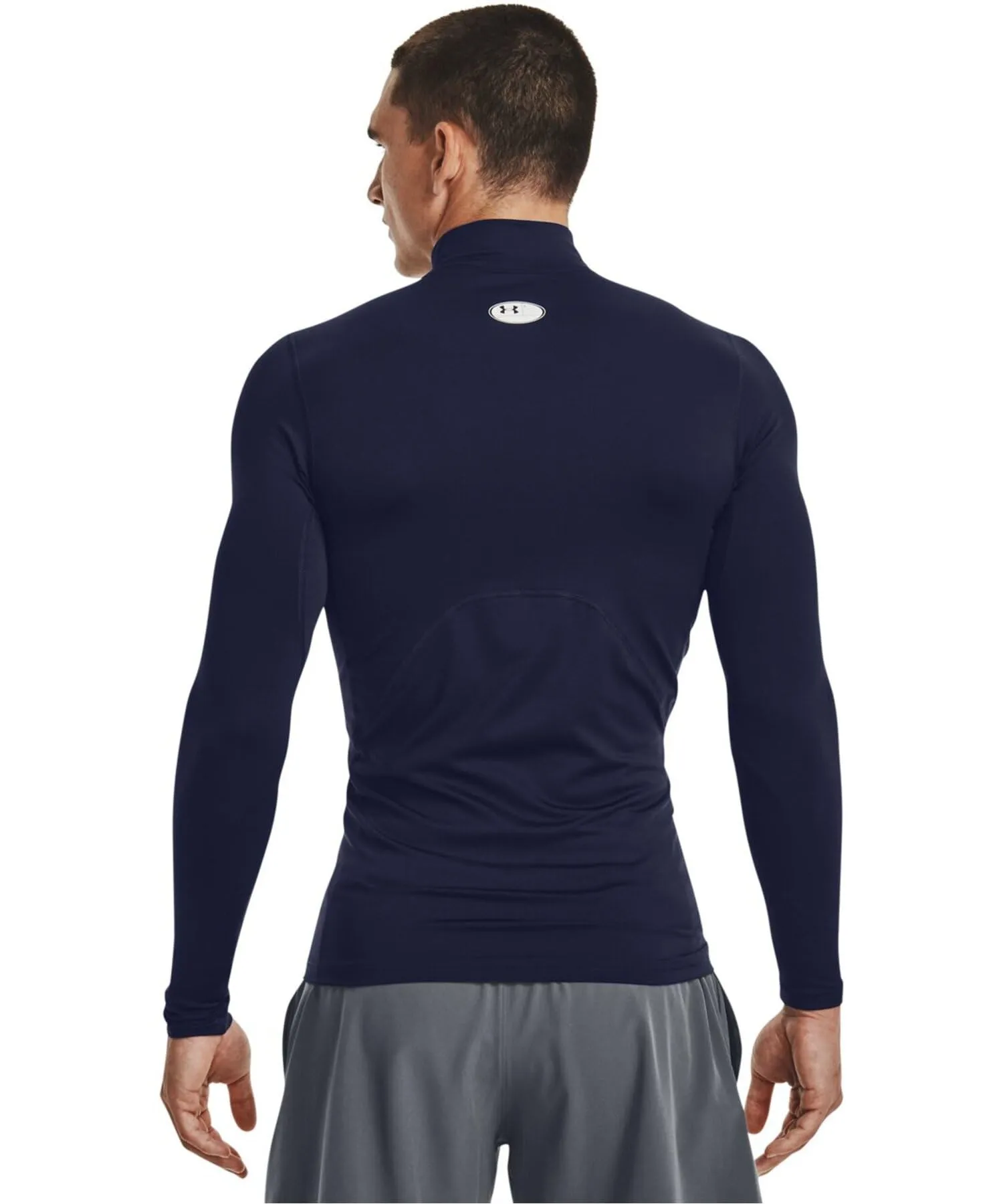 Under Armour ColdGear Compression Mock, Blu Navy Notte (410)/Bianco, 3XL - immagine 3