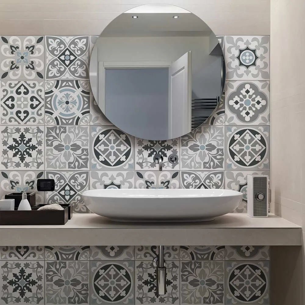 RE-COVERTILES Adesivi Piastrelle in PVC per Cucina e Bagno, 10 Pezzi 20x20 cm, PS00094 - immagine 1