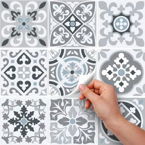 RE-COVERTILES Adesivi Piastrelle in PVC per Cucina e Bagno, 10 Pezzi 20x20 cm, PS00094 - immagine 2