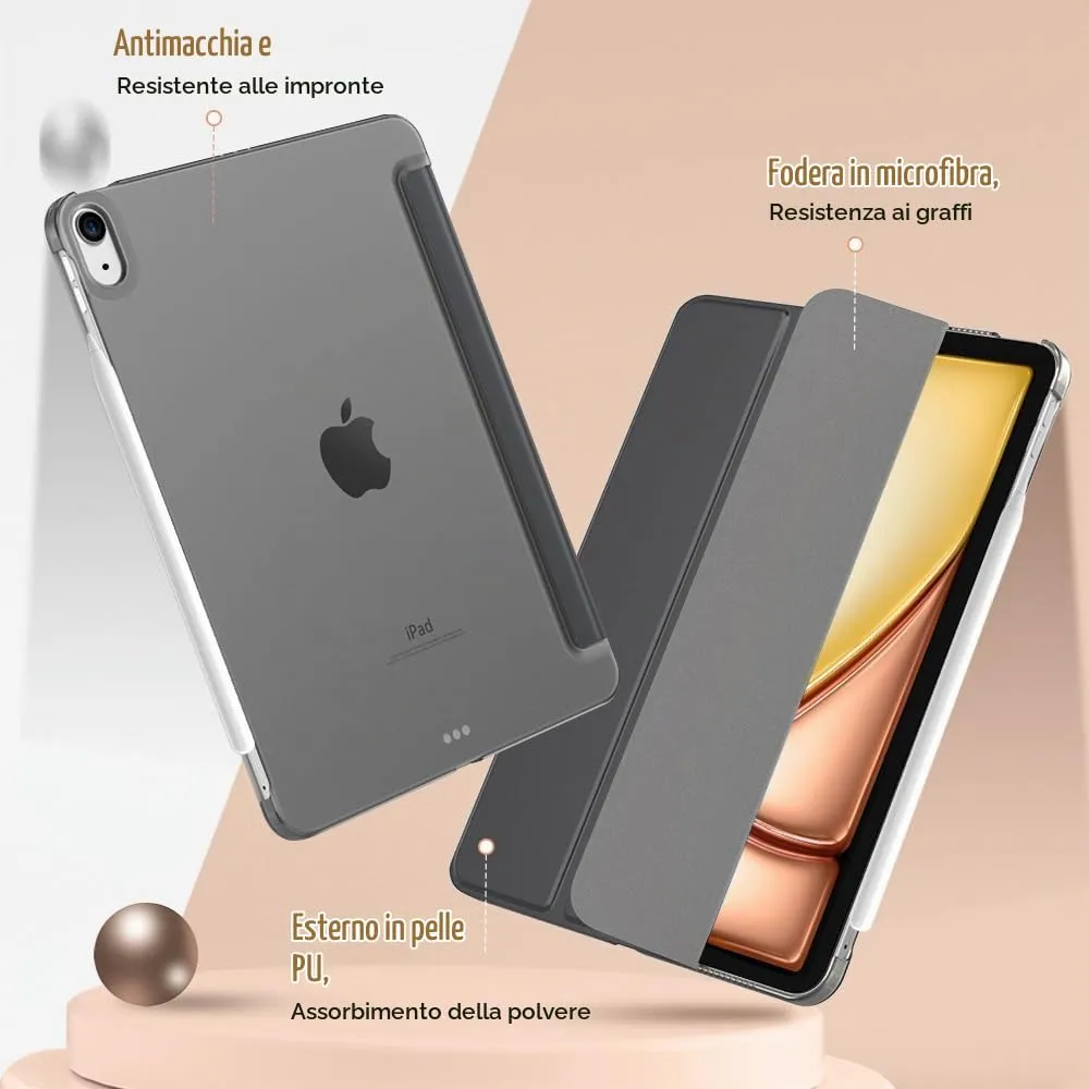 TiMOVO Cover per iPad Air 11" (M4/M3/M2) e iPad Air 10.9" (5a/4a Gen), Grigio Siderale - immagine 4