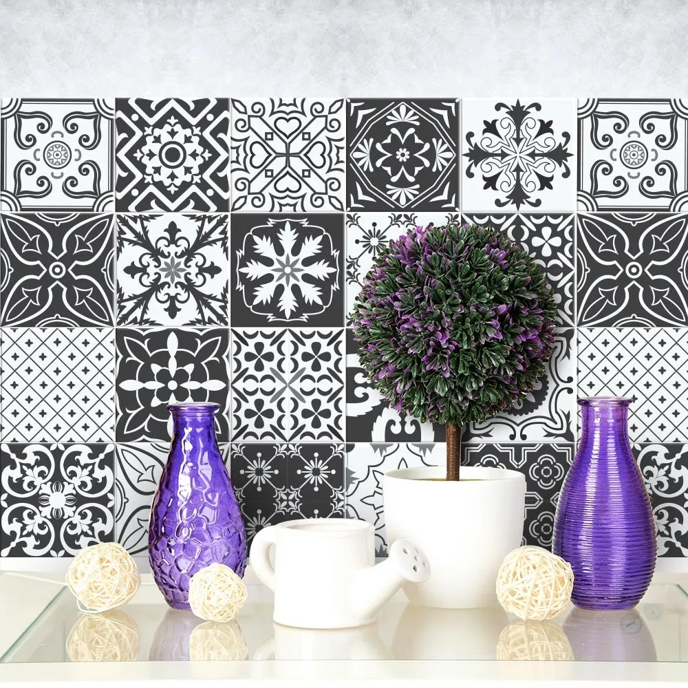 RE-COVERTILES Adesivi Piastrelle in PVC per Cucina e Bagno, 24 Pz 10x10 cm, PS00008 - immagine 1