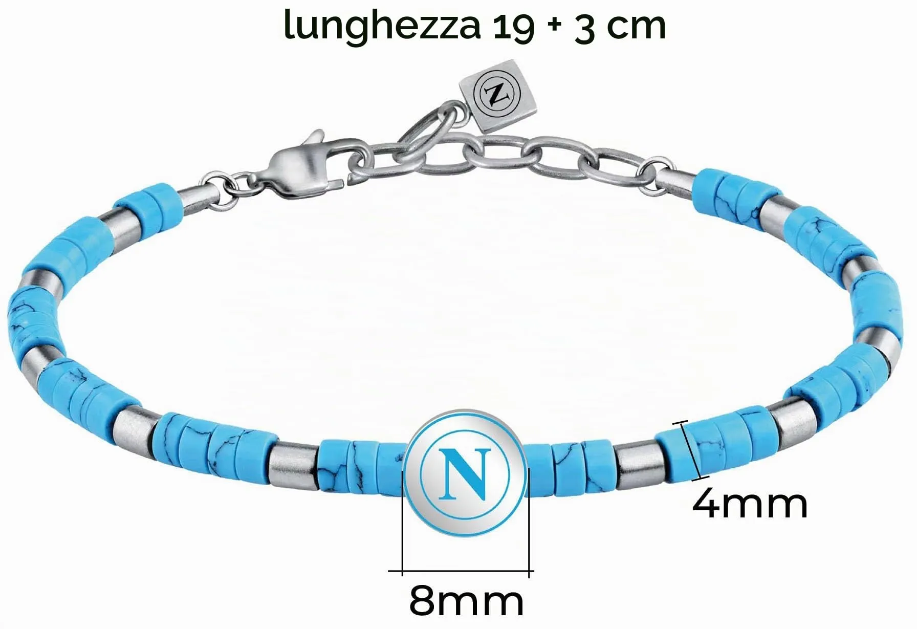 Clondo Bracciale SSC Napoli in Acciaio Sky Beads - immagine 5