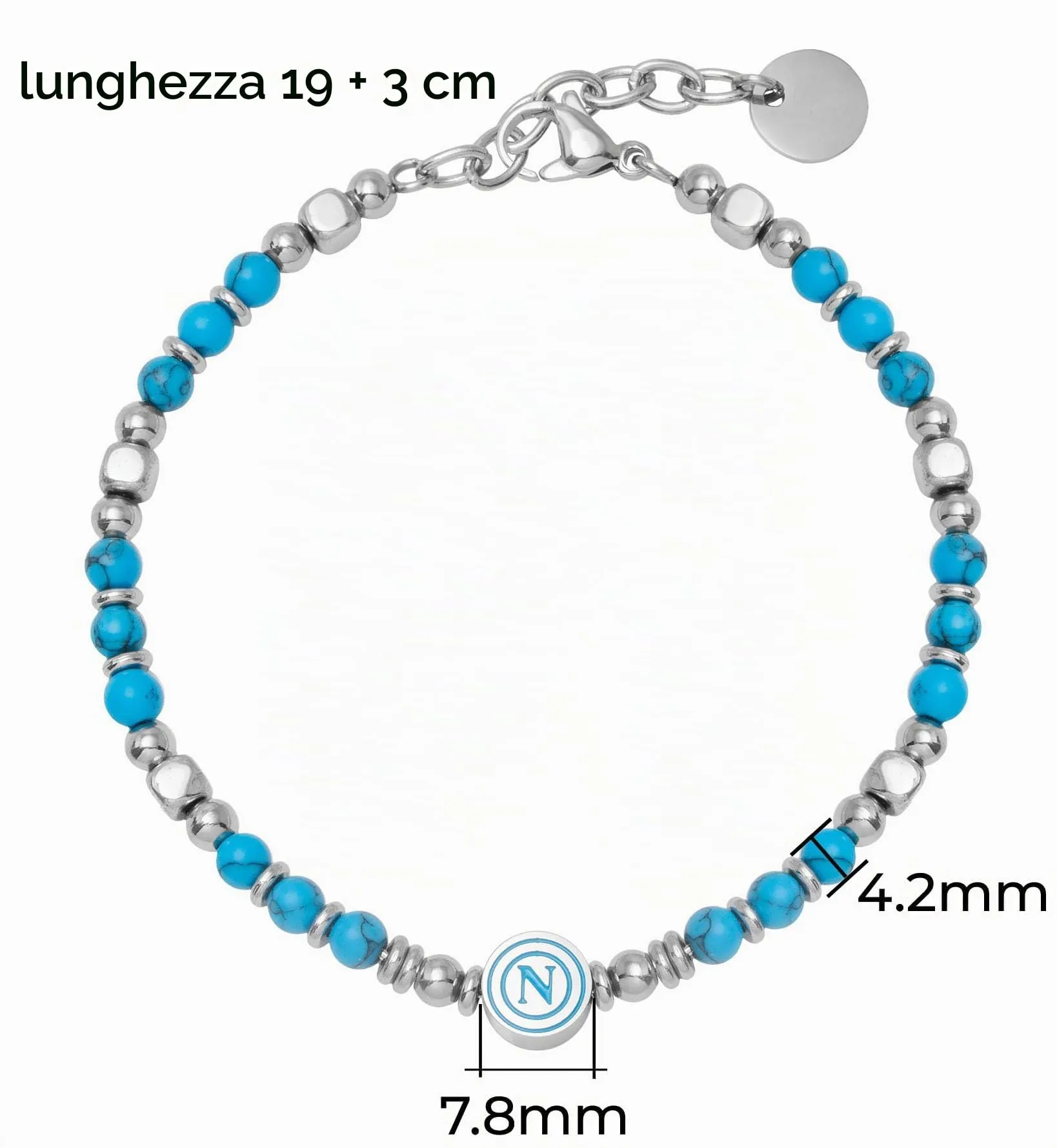 Clondo Bracciale SSC Napoli in Acciaio Turquoise Spirit - immagine 5