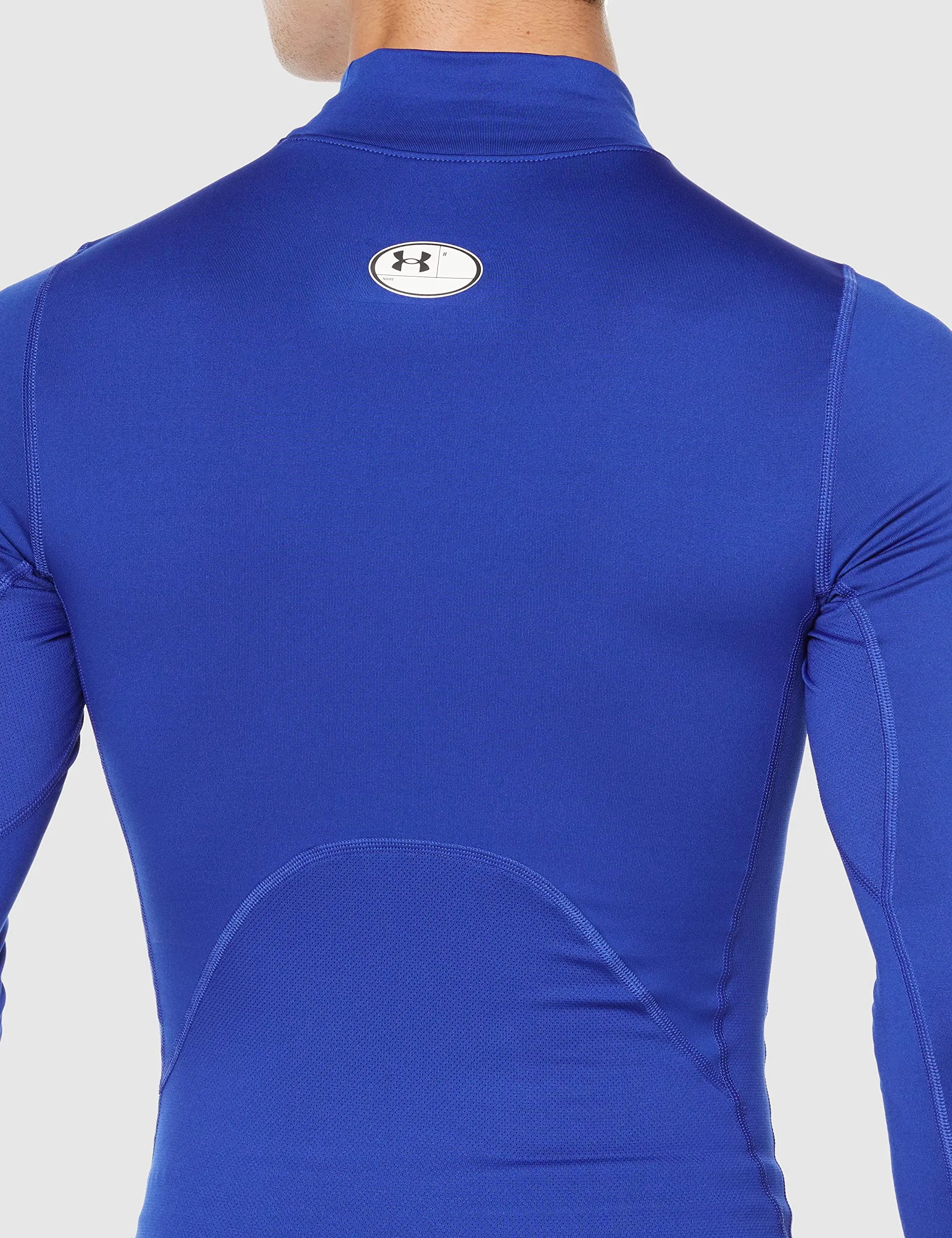 Under Armour ColdGear Compression Mock, Royal (400)/Bianco, M - immagine 3