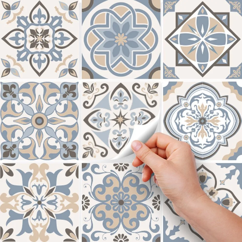 RE-COVERTILES Adesivi Piastrelle in PVC per Cucina e Bagno, 12 Pezzi 15x15 cm, PS00023 - immagine 2
